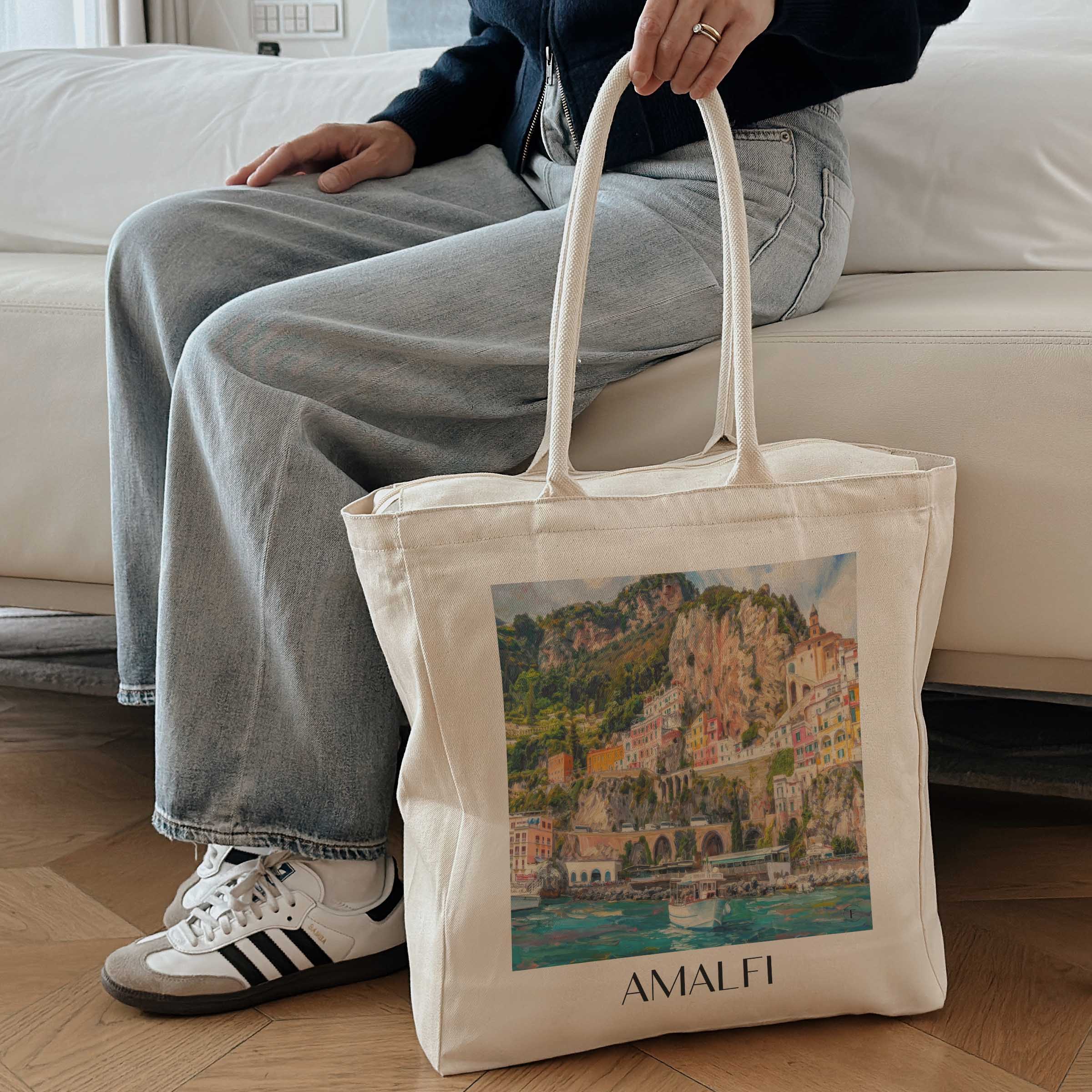 amalfi-kampanien-italien-einkaufstasche-oil-painting-oelgemaelde