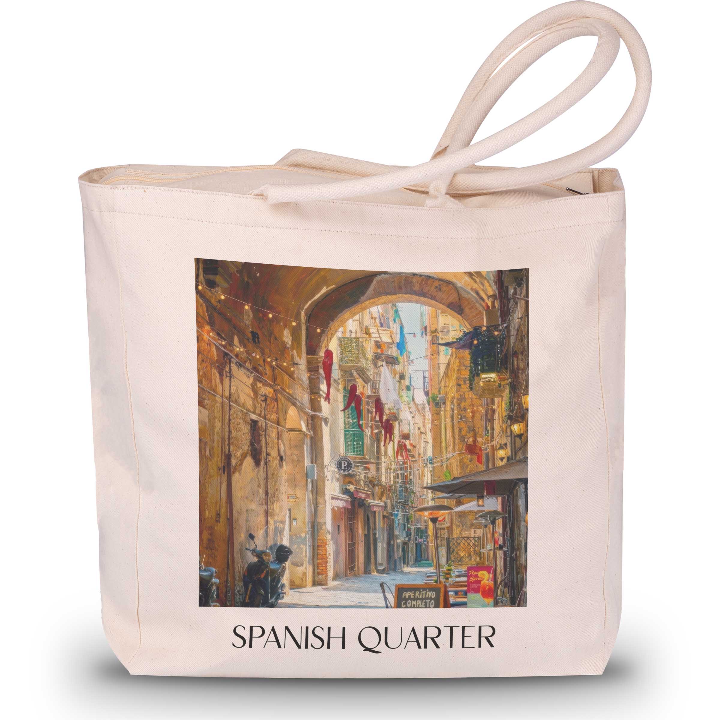 Quartieri Spagnoli Shopping Tasche - Neapel - Italien Tote Bag - Einkaufstasche im Ölgemälde Stil