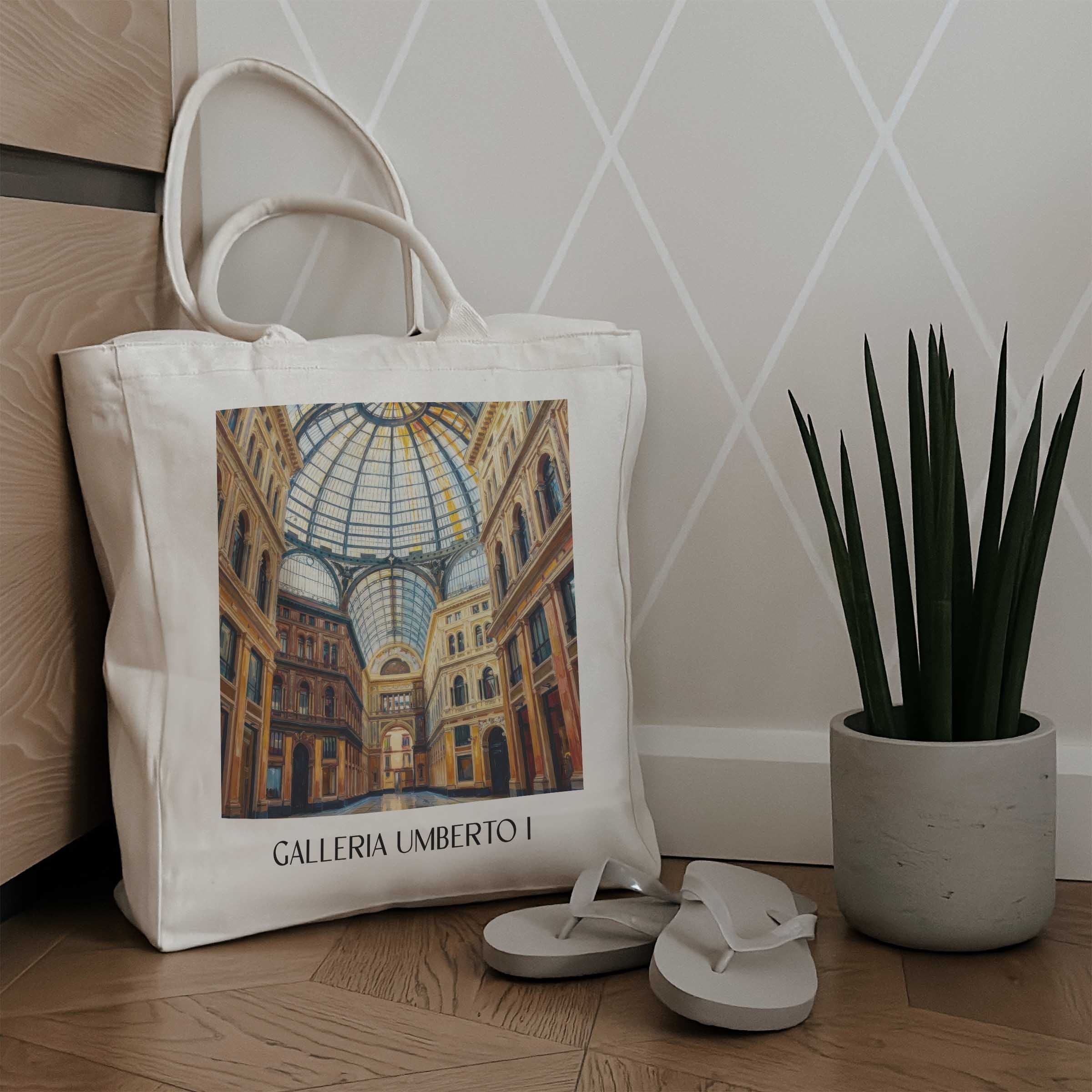 galleria-umberto-i-neapel-italien-einkaufstasche-oil-painting-oelgemaelde