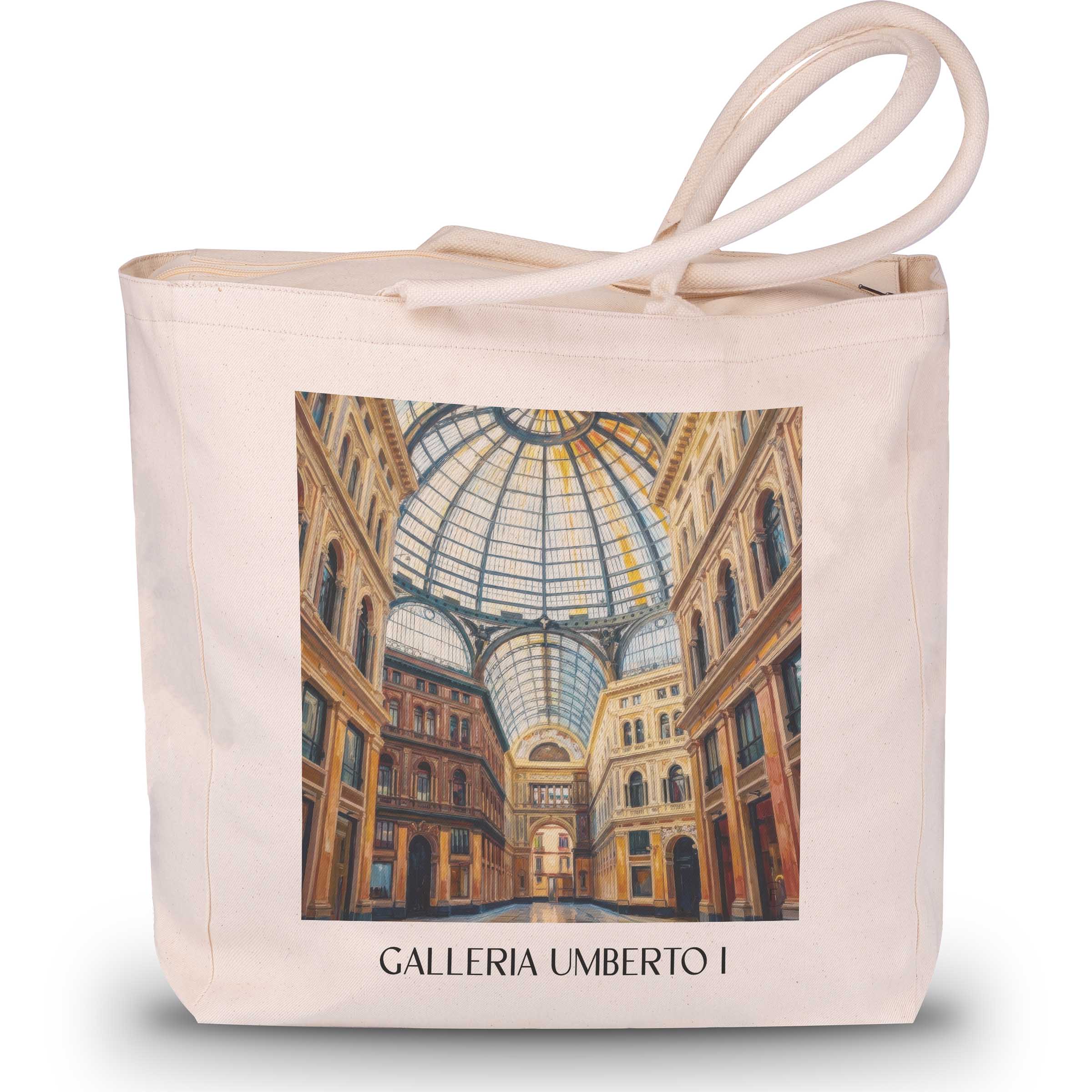 Galleria Umberto I Shopping Tasche - Neapel - Italien Tote Bag - Einkaufstasche im Ölgemälde Stil