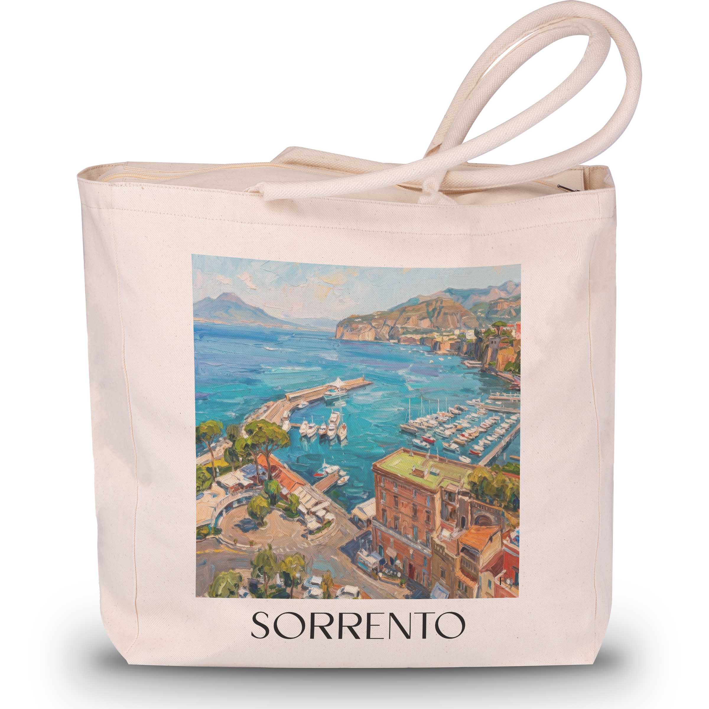 Sorrent Shopping Tasche - Kampanien - Italien Tote Bag - Einkaufstasche im Ölgemälde Stil