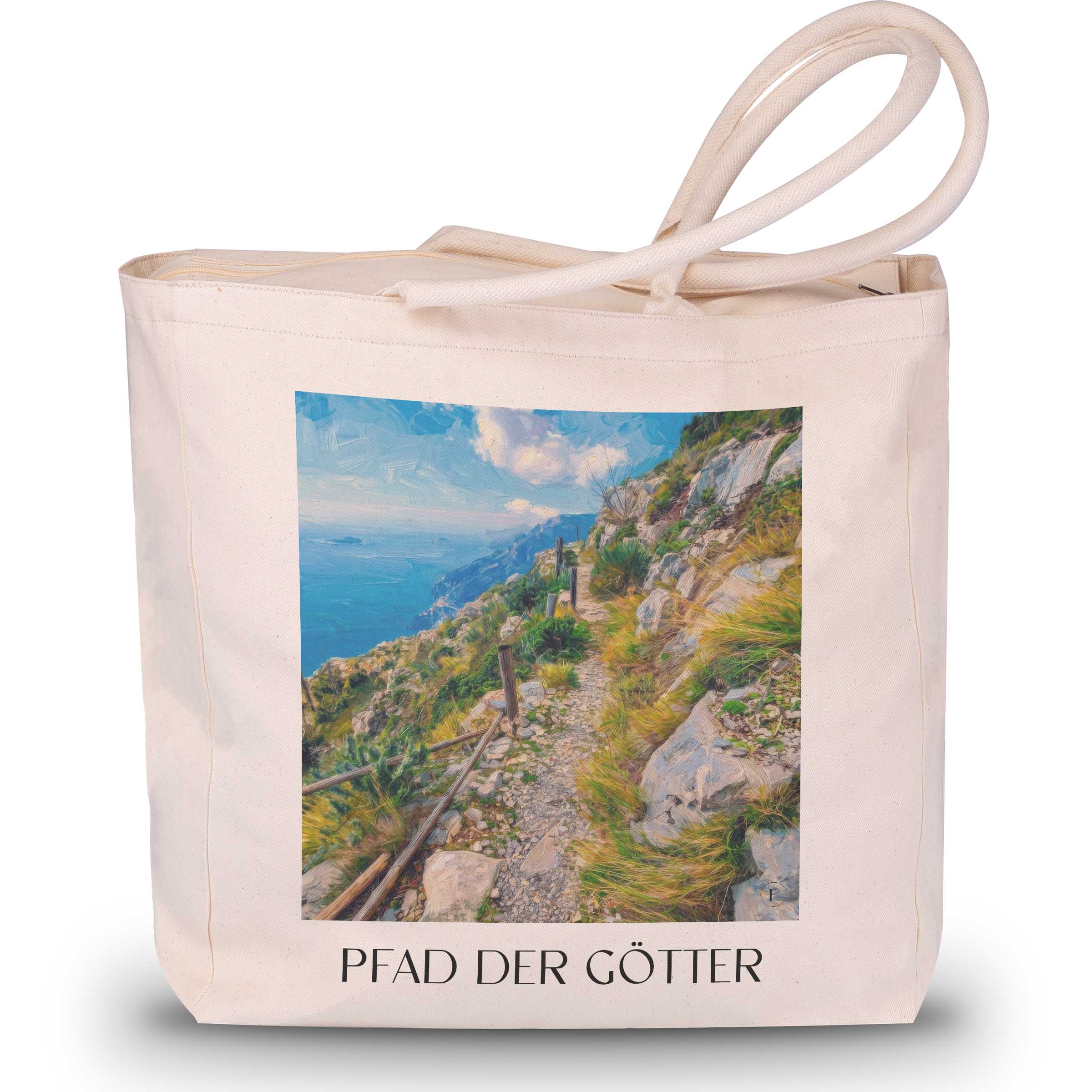 pfad-der-götter-amalfiküste-italien-einkaufstasche-oil-painting-oelgemaelde