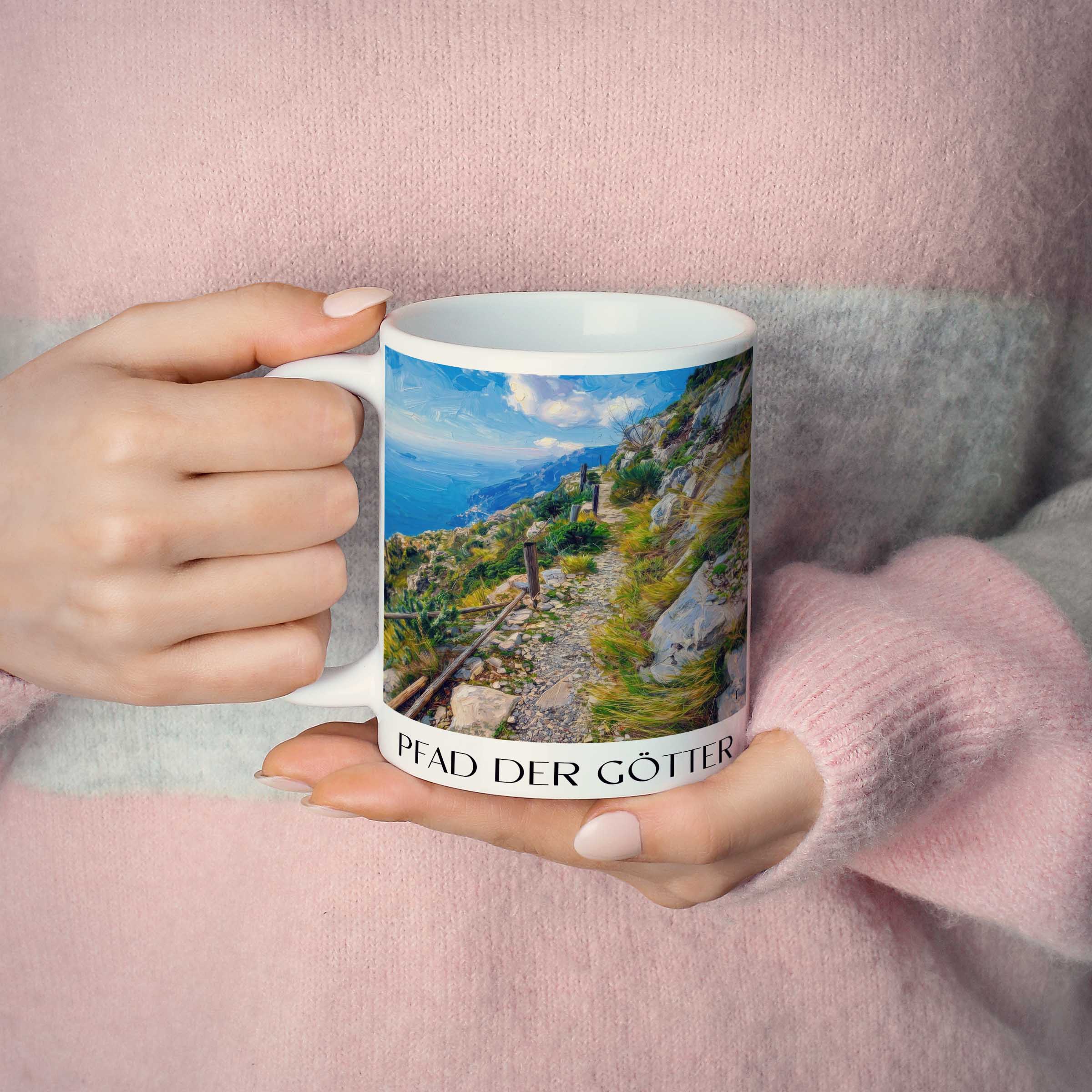pfad-der-götter-amalfiküste-italien-kaffeebecher-oil-painting-oelgemaelde
