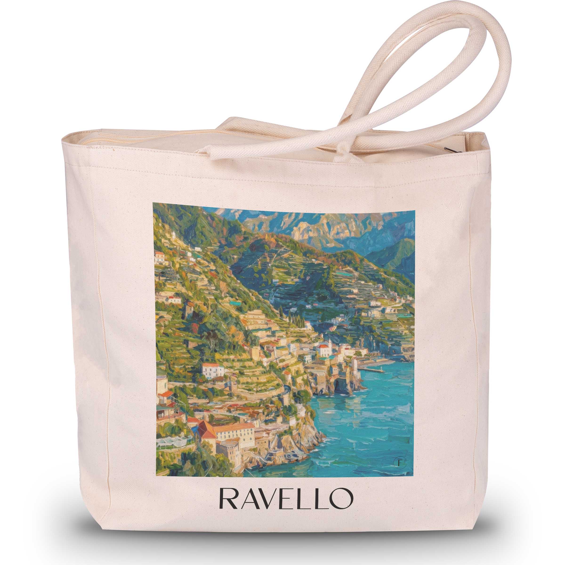 ravello-kampanien-italien-einkaufstasche-oil-painting-oelgemaelde