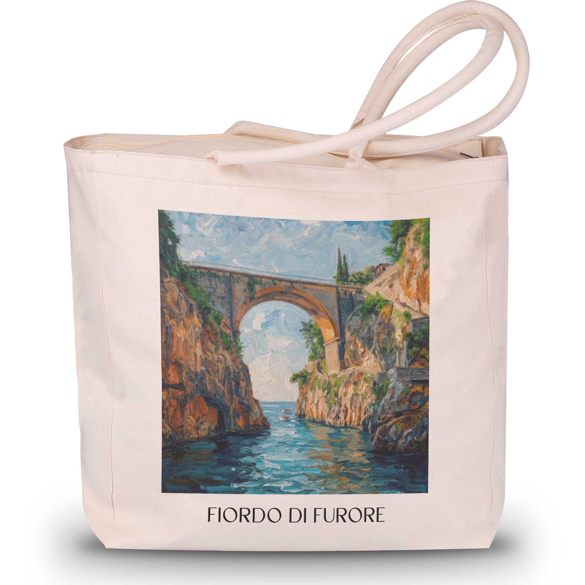 fiordo-di-furore-kampanien-italien-einkaufstasche-oil-painting-oelgemaelde