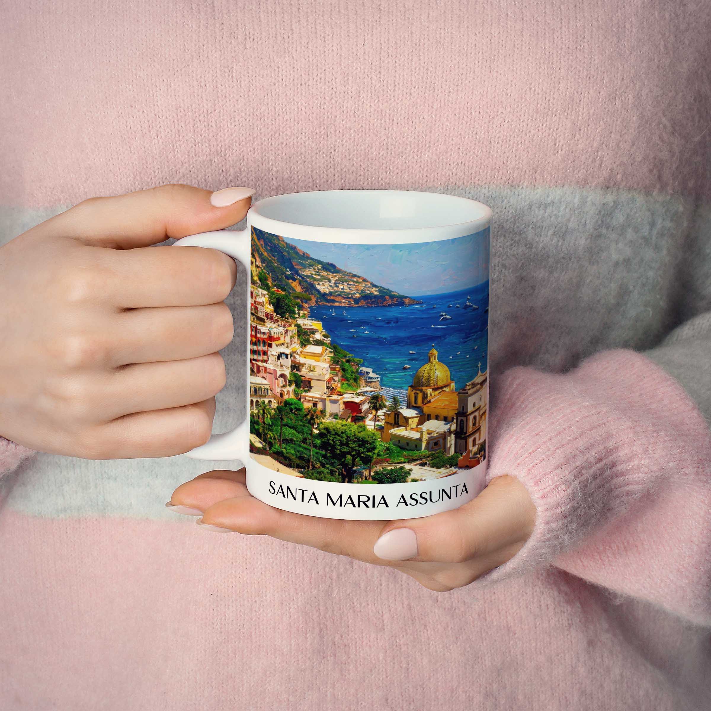 santa-maria-assunta-positano-italien-kaffeebecher-oil-painting-oelgemaelde