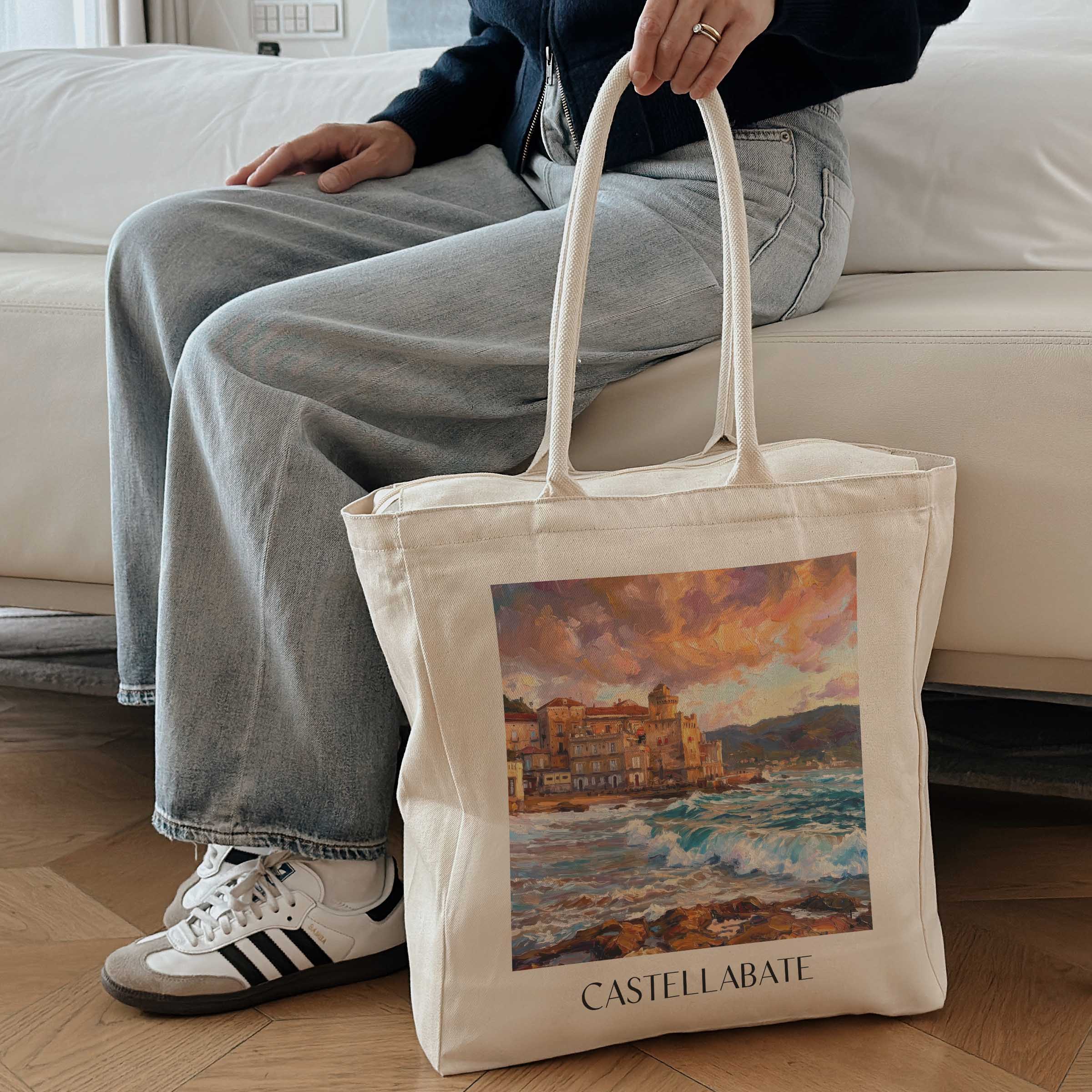 castellabate-kampanien-italien-einkaufstasche-oil-painting-oelgemaelde