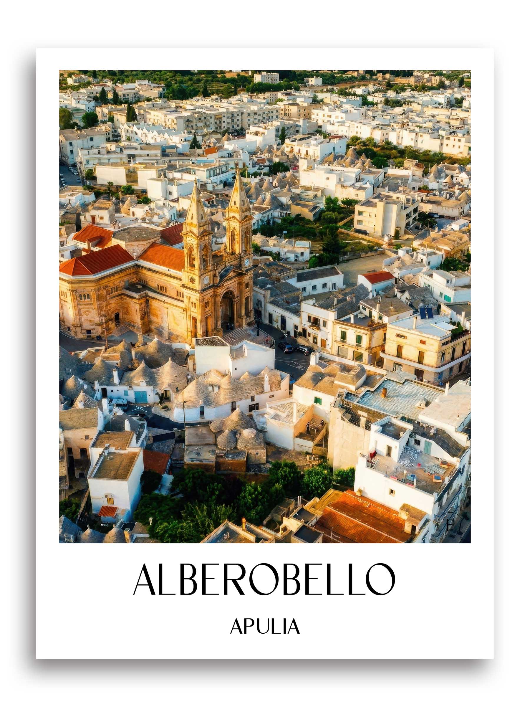Alberobello Poster - Apulien - Italien Kunstdruck - Ölgemälde von A4 bis A1
