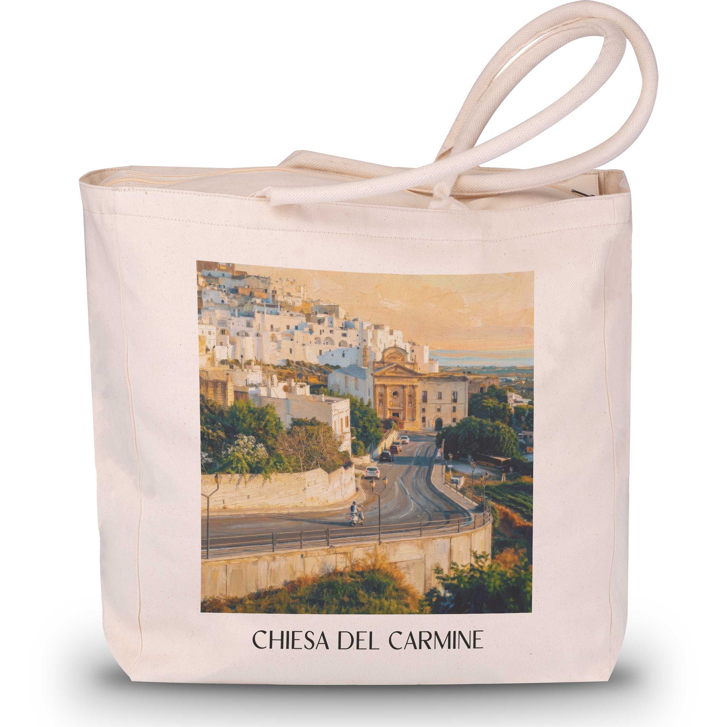 chiesa-del-carmine-ostuni-italien-einkaufstasche-oil-painting-oelgemaelde