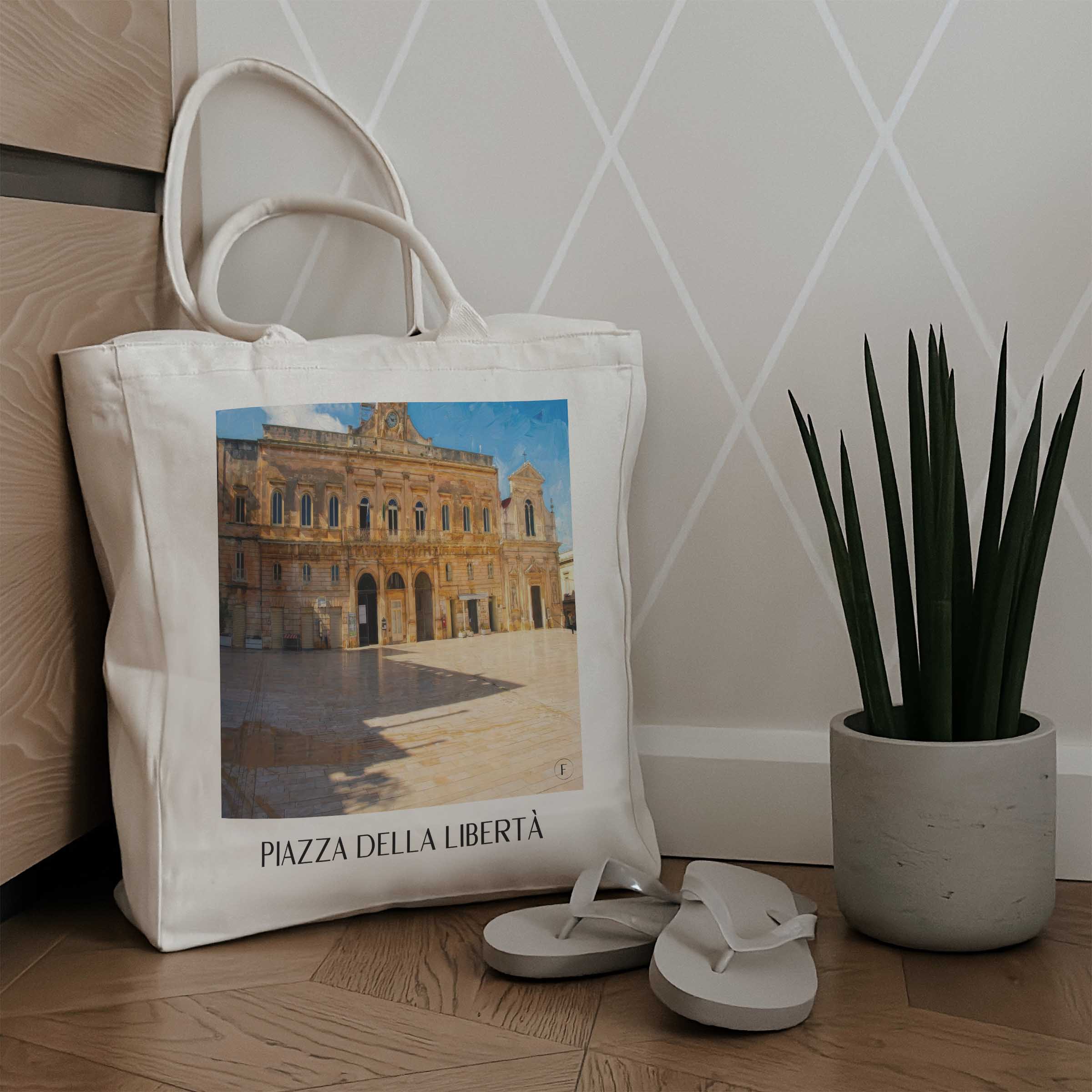 piazza-della-libertà-ostuni-italien-einkaufstasche-oil-painting-oelgemaelde