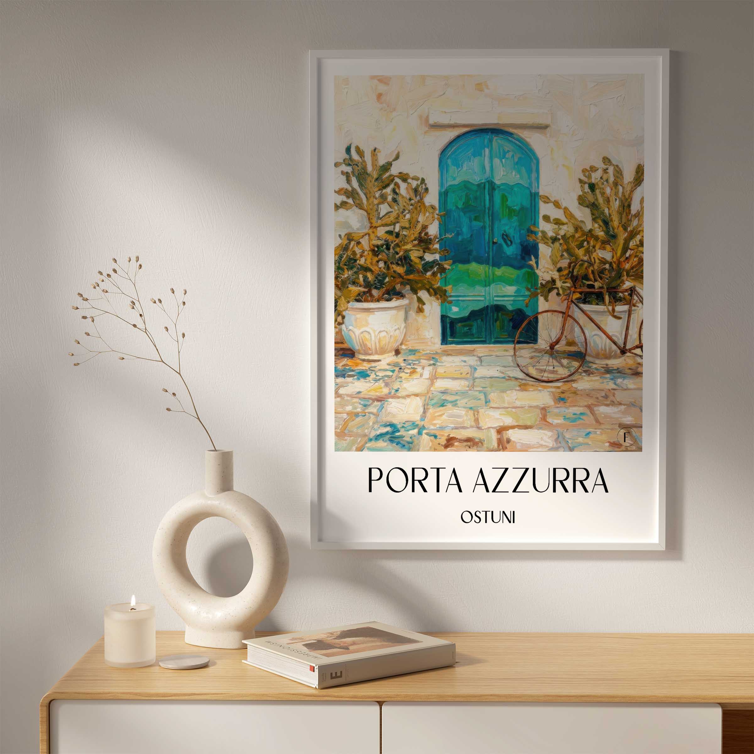 porta-azzurra-ostuni-italien-poster-oil-painting-oelgemaelde