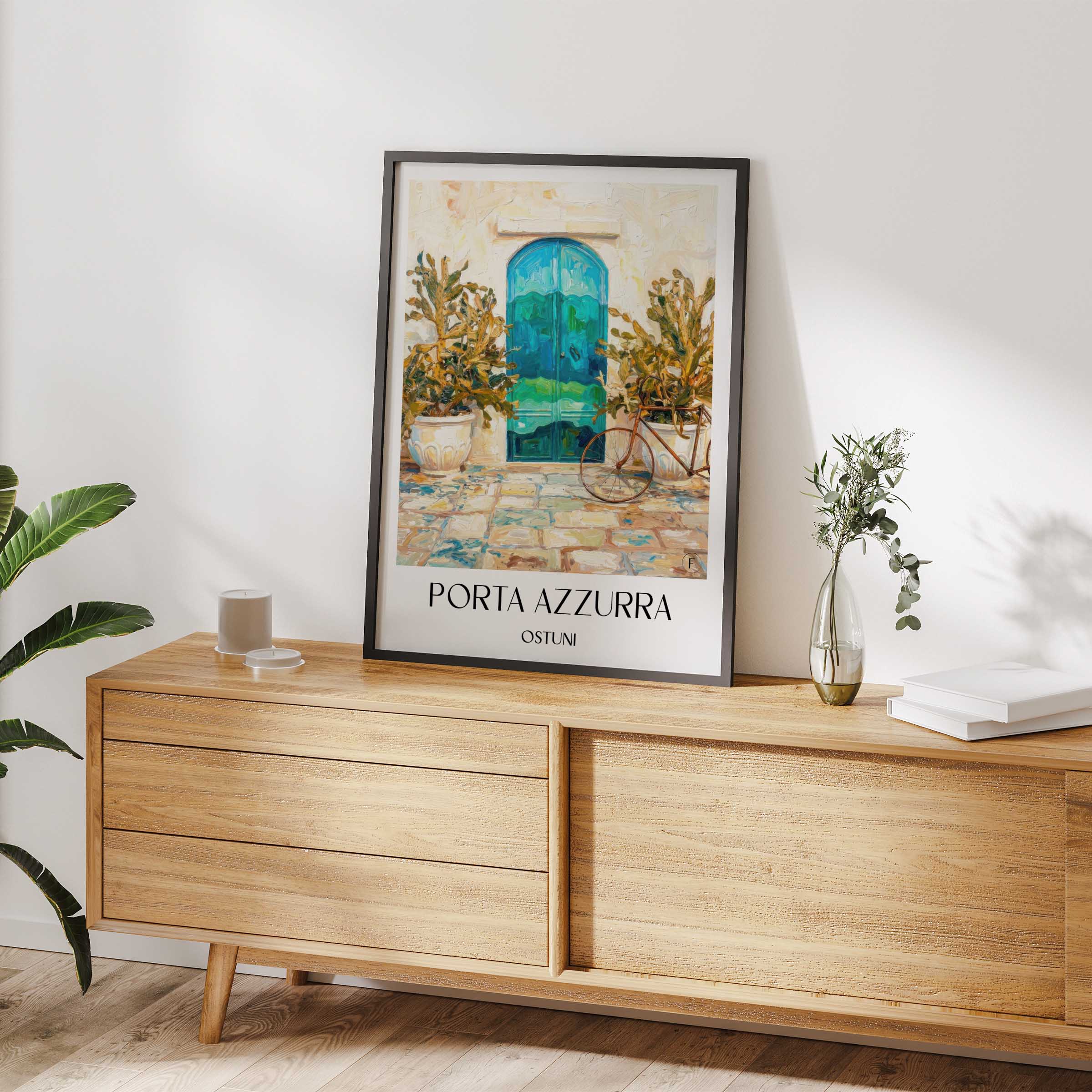 porta-azzurra-ostuni-italien-poster-oil-painting-oelgemaelde