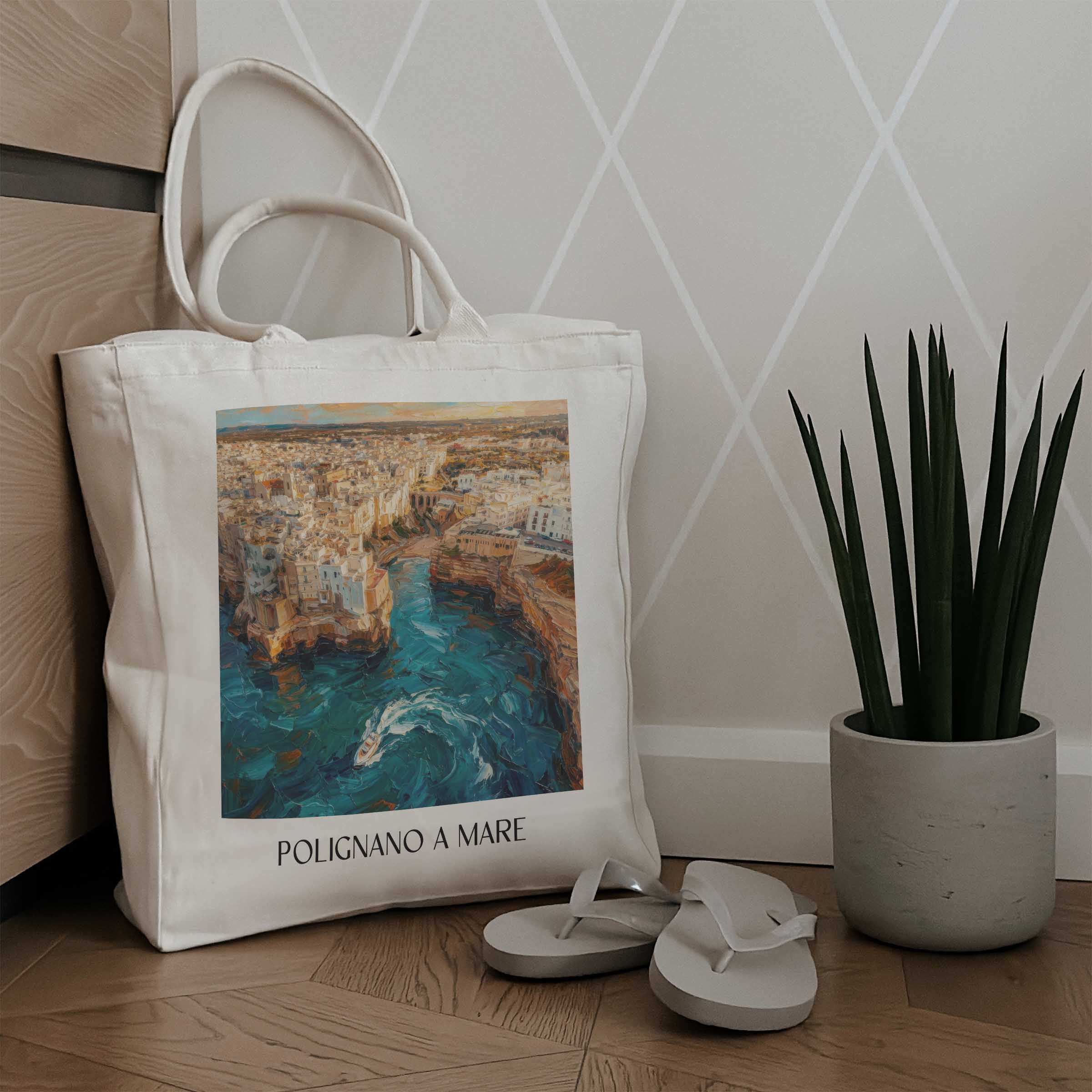 polignano-a-mare-apulien-italien-einkaufstasche-oil-painting-oelgemaelde