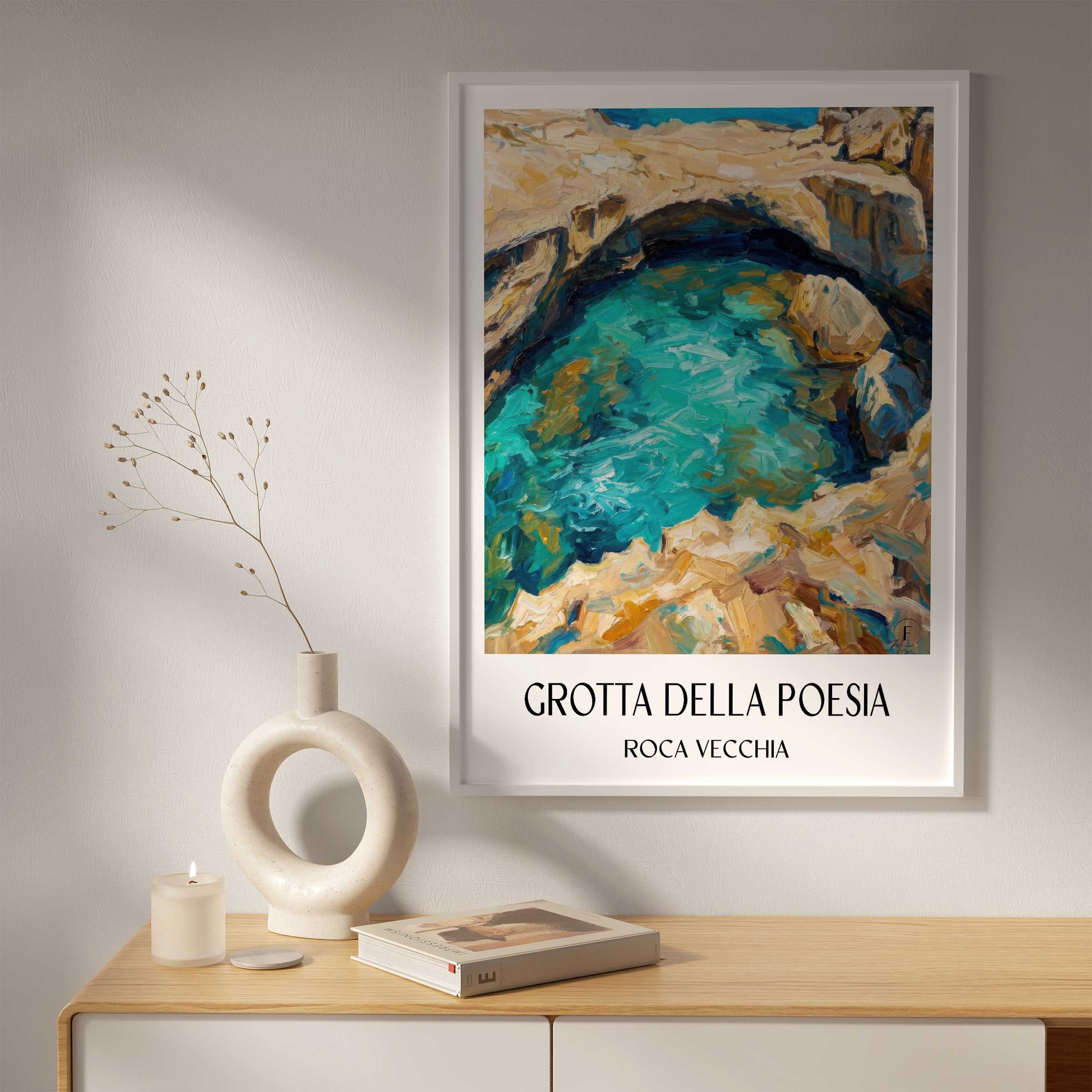 grotta-della-poesia-roca-vecchia-italien-poster-oil-painting-oelgemaelde