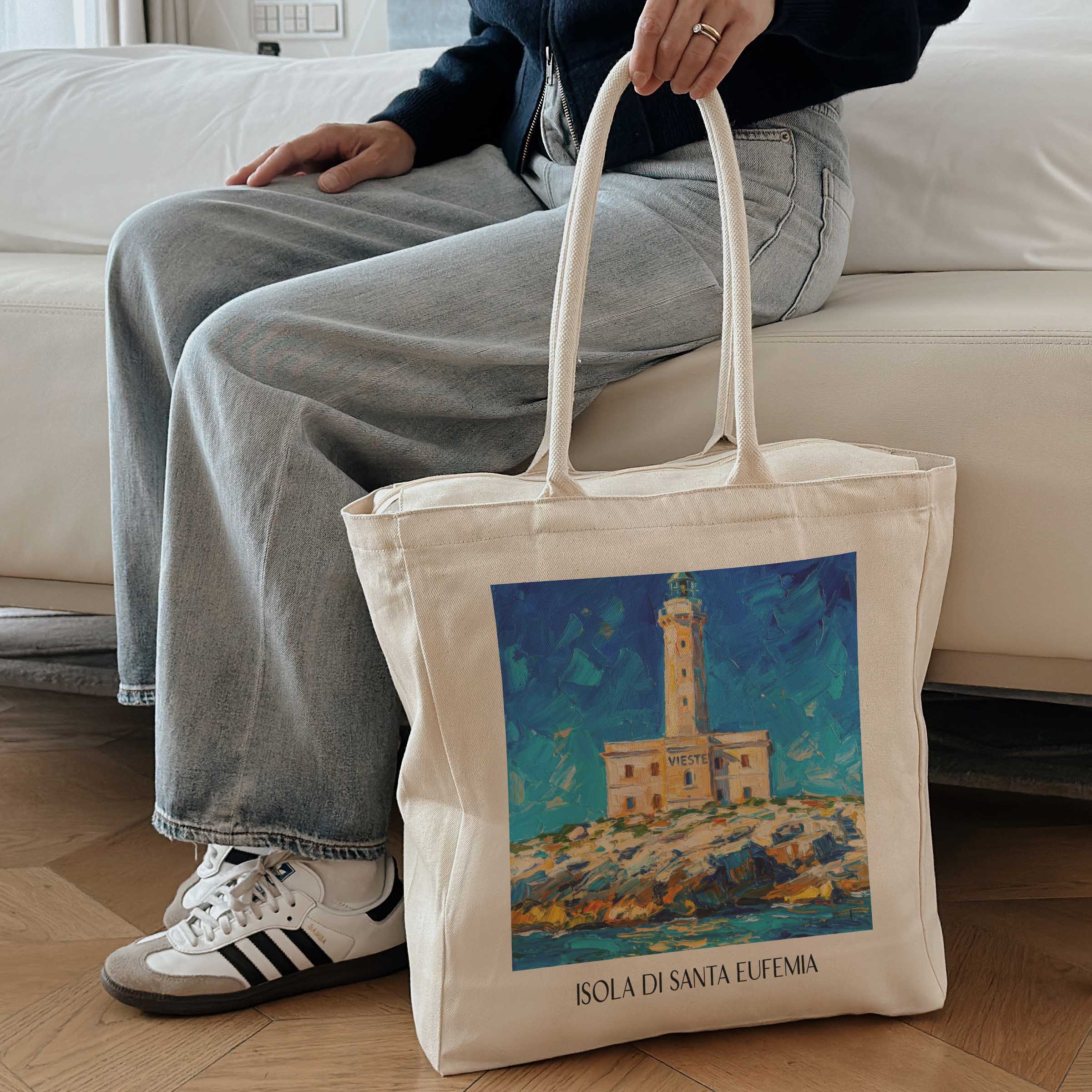 isola-di-santa-eufemia-vieste-italien-einkaufstasche-oil-painting-oelgemaelde