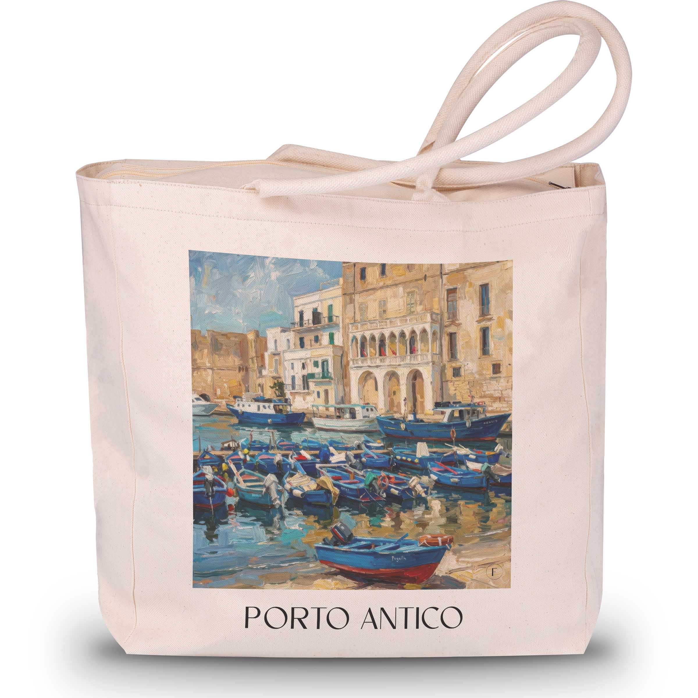 porto-antico-monopoli-italien-einkaufstasche-oil-painting-oelgemaelde