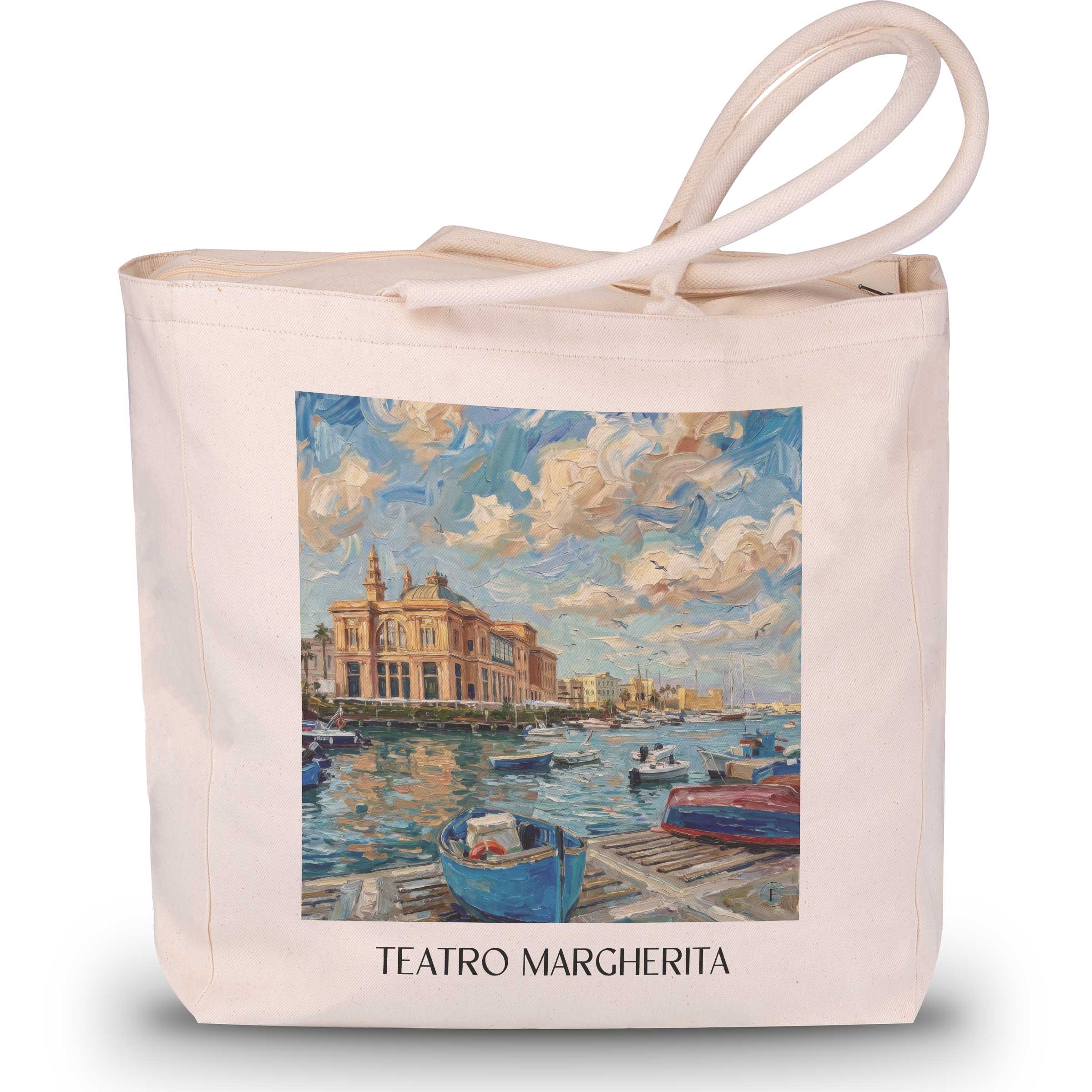 teatro-margherita-bari-italien-einkaufstasche-oil-painting-oelgemaelde