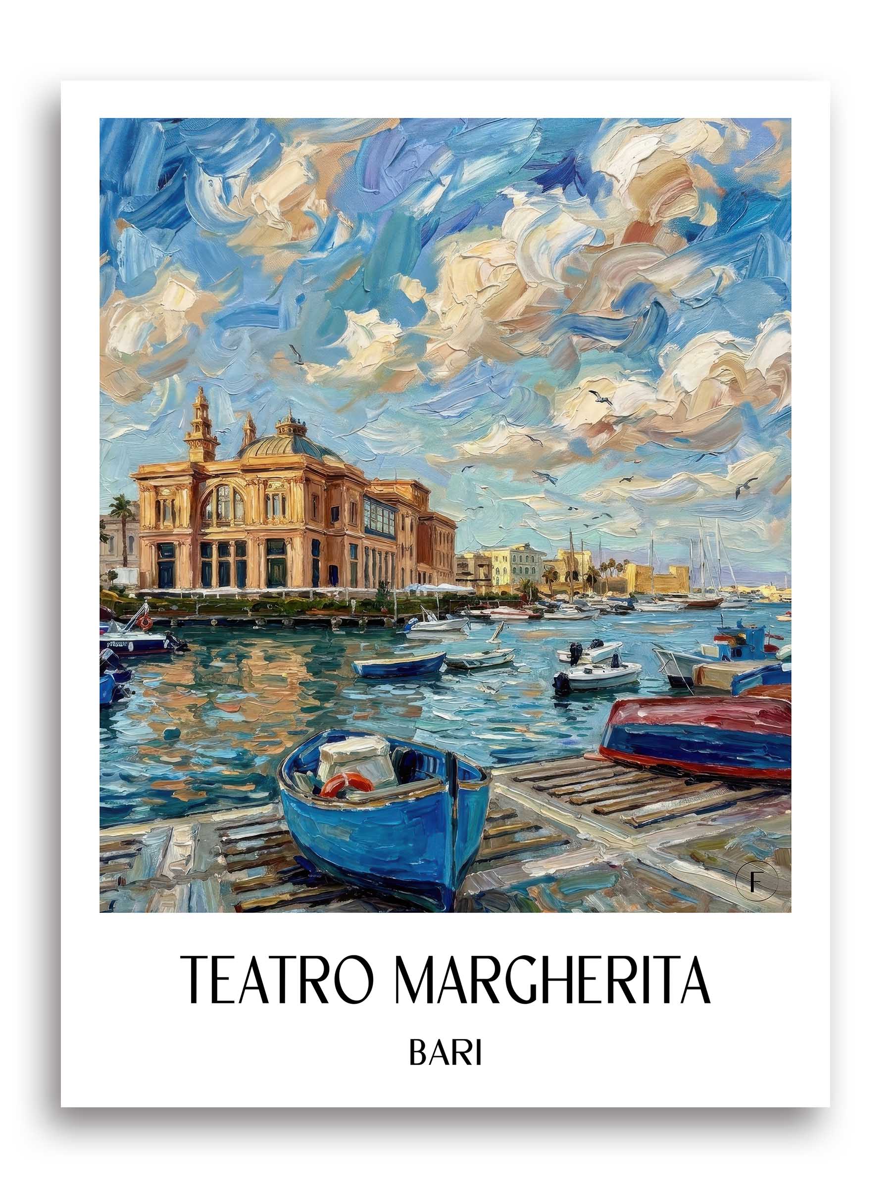 Teatro Margherita Poster - Bari - Italien Kunstdruck - Ölgemälde von A4 bis A1