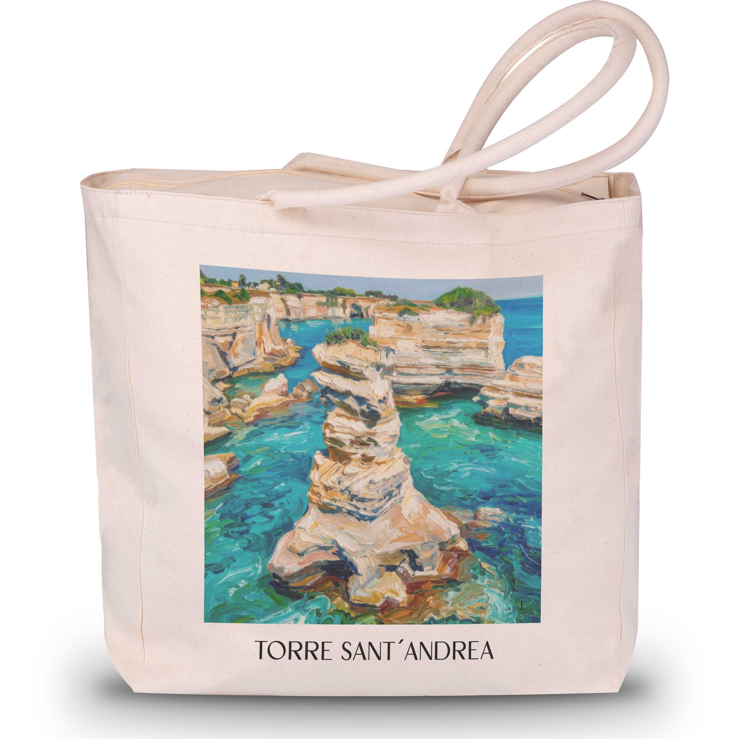 torre-sant´andrea-salento-italien-einkaufstasche-oil-painting-oelgemaelde