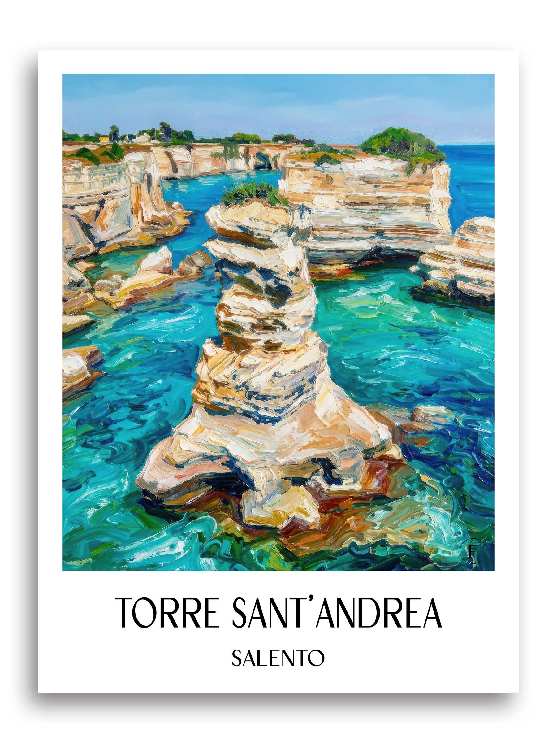 Torre Sant´Andrea Poster - Salento - Italien Kunstdruck - Ölgemälde von A4 bis A1