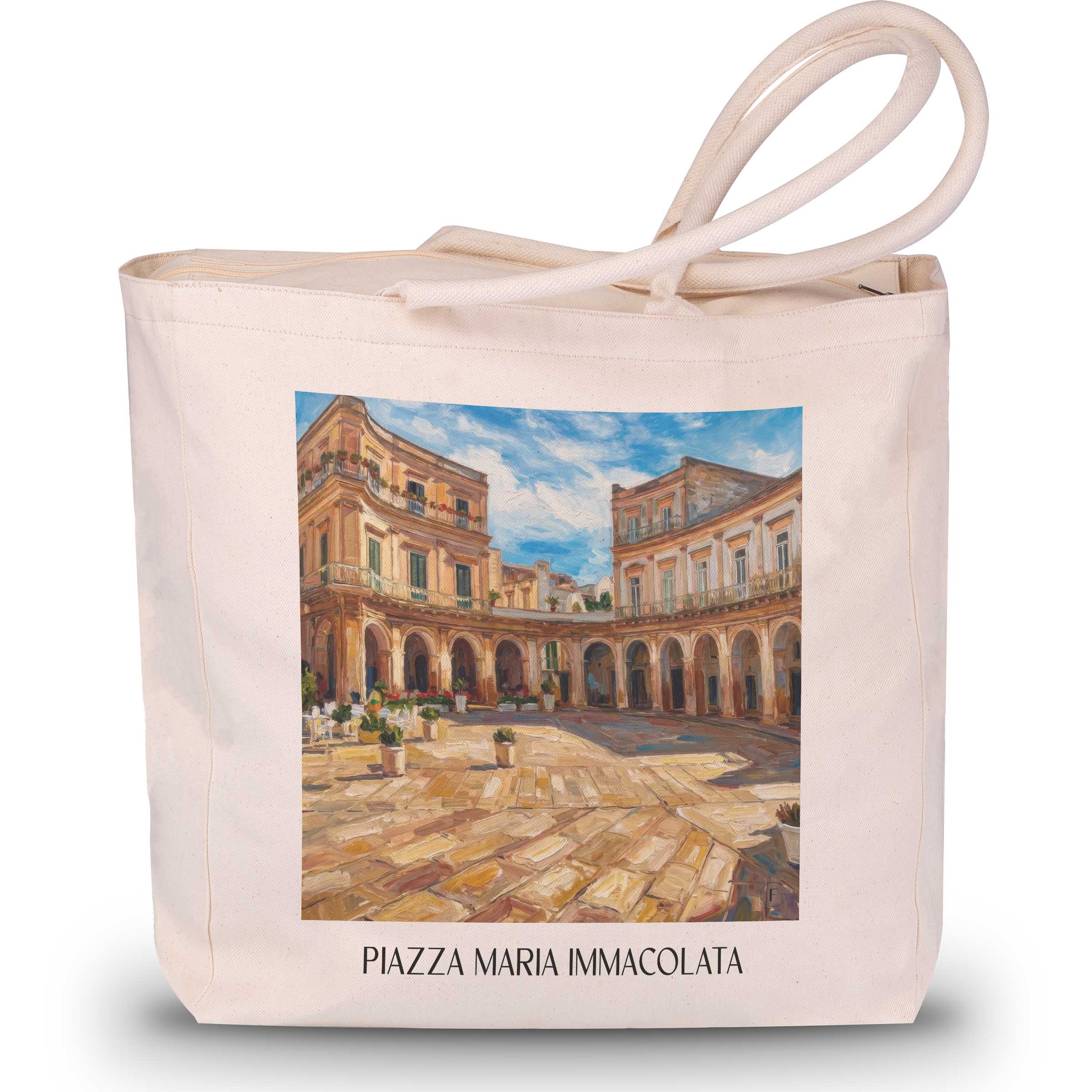 piazza-maria-immacolata-martina-franca-italien-einkaufstasche-oil-painting-oelgemaelde