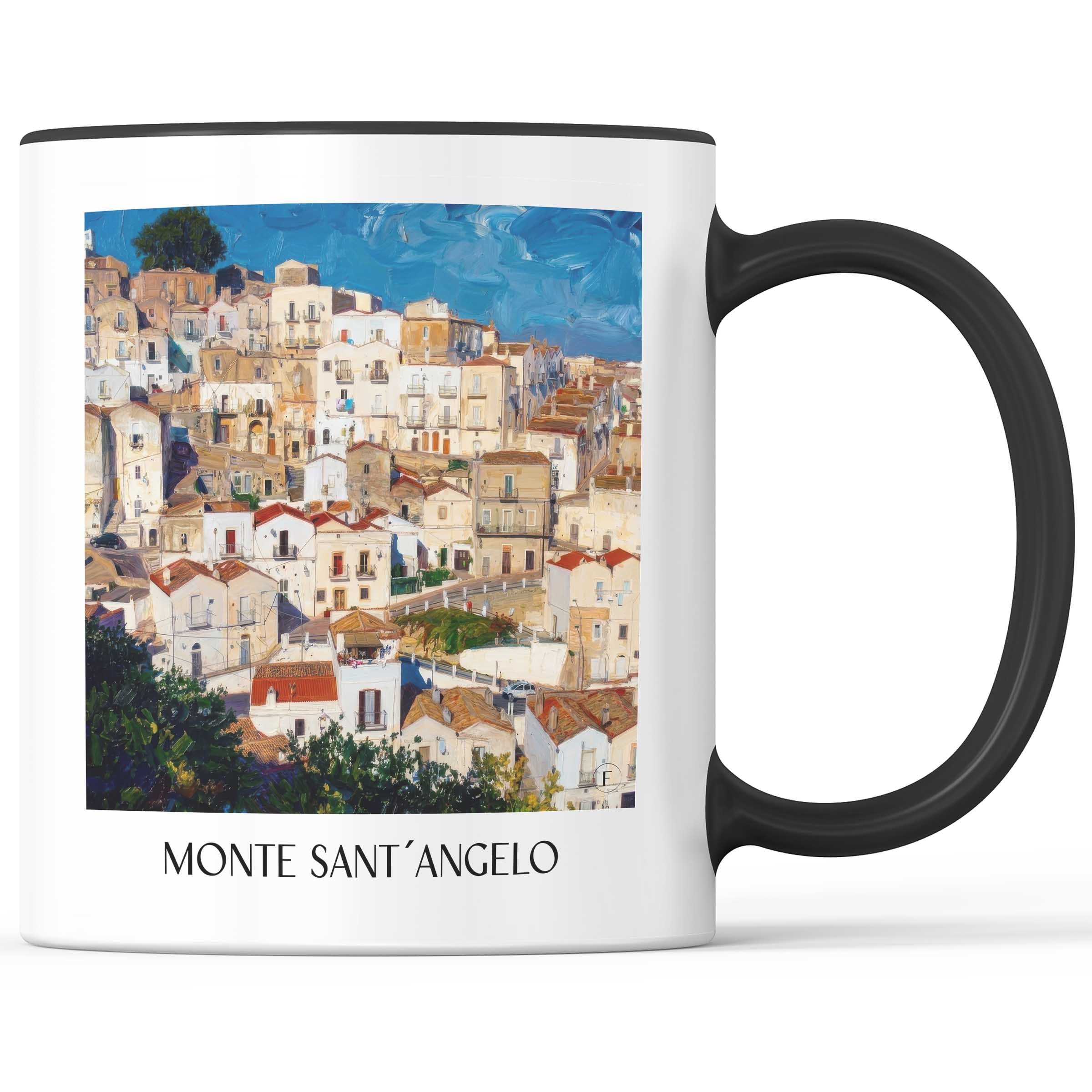 monte-sant´angelo-apulien-italien-kaffeebecher-oil-painting-oelgemaelde