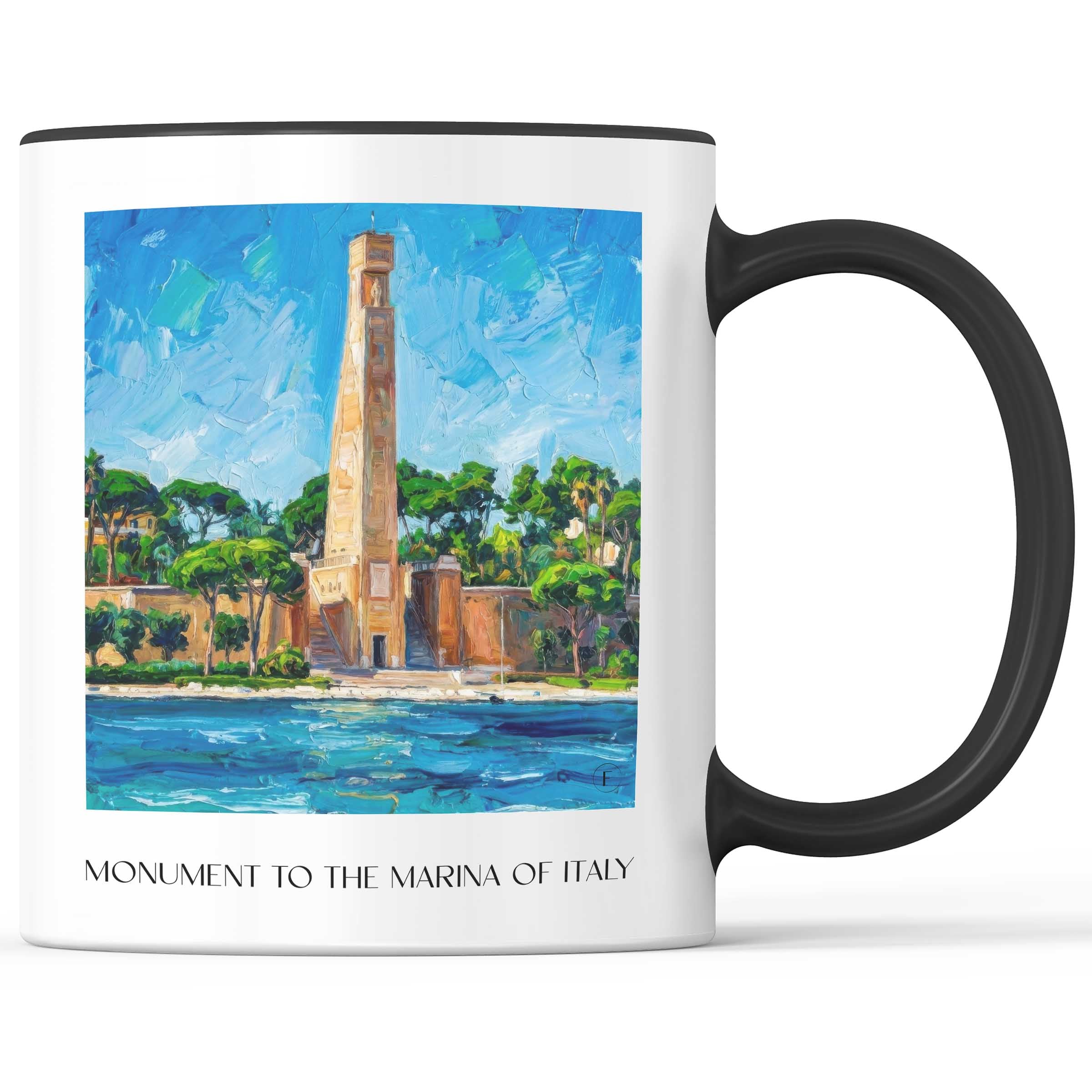 Monumento al Marinaio d´Italia Kaffeebecher - Brindisi - Italien Becher - Kaffeetasse im Ölgemälde Stil