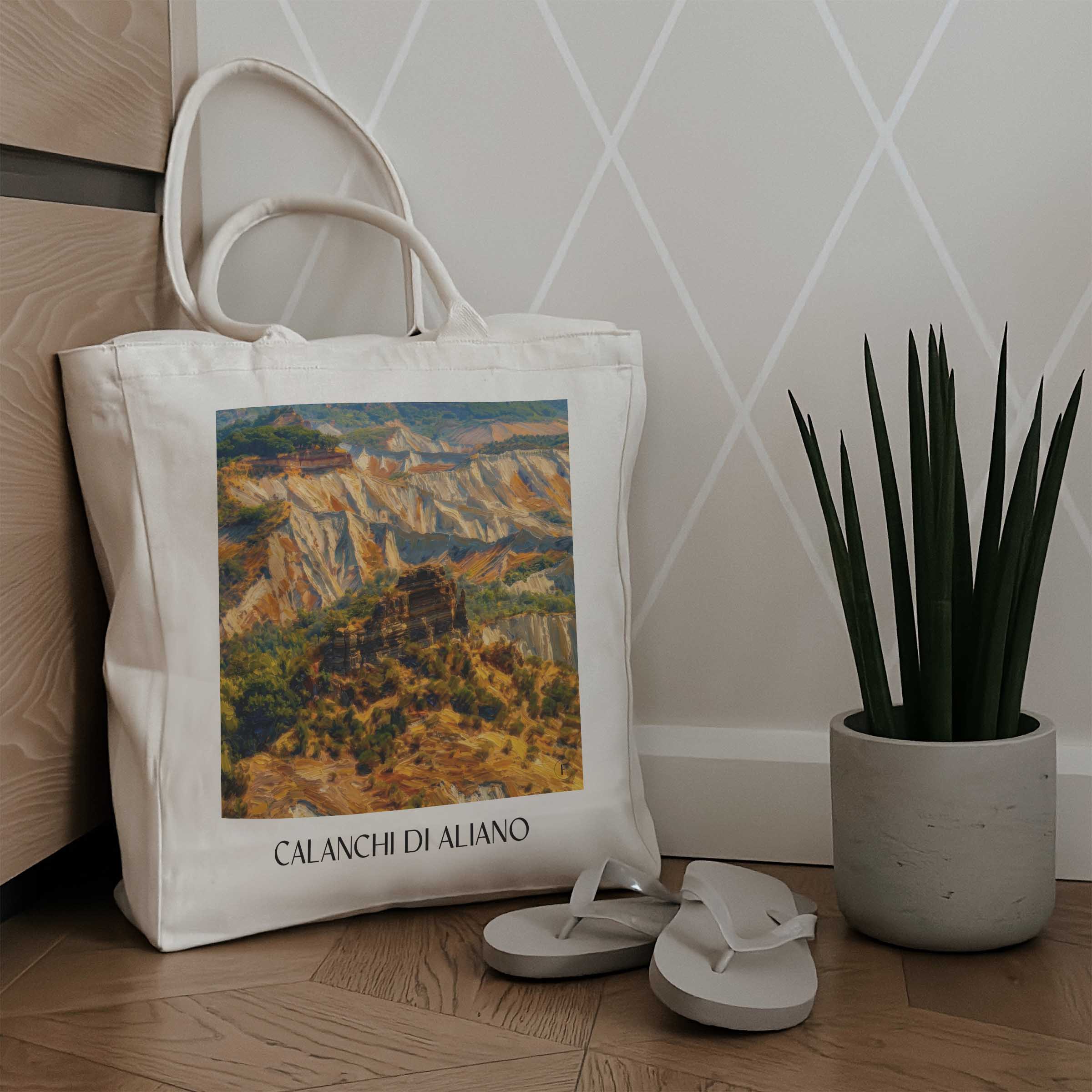 calanchi-di-aliano-basilikata-italien-einkaufstasche-oil-painting-oelgemaelde