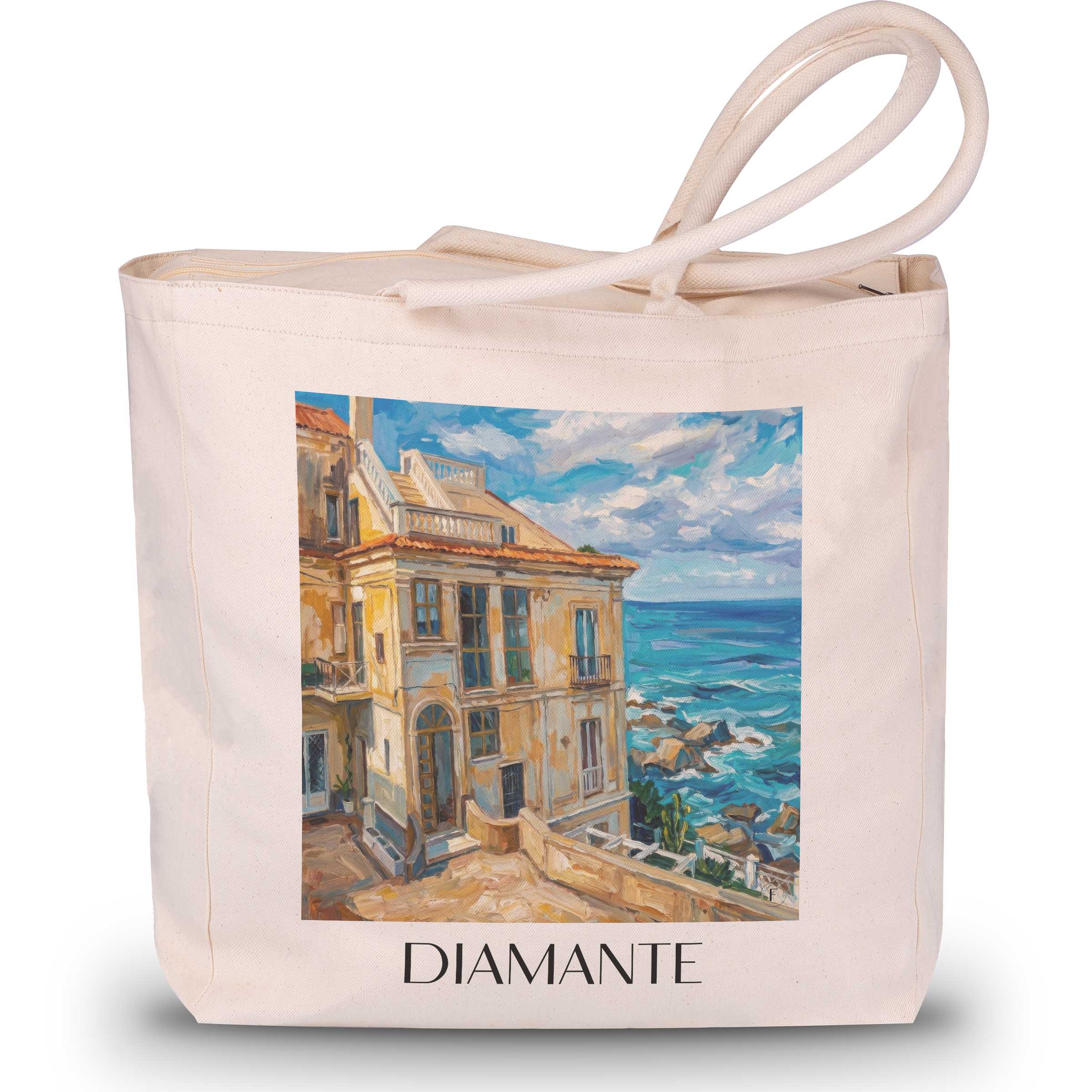 diamante-kalabrien-italien-einkaufstasche-oil-painting-oelgemaelde