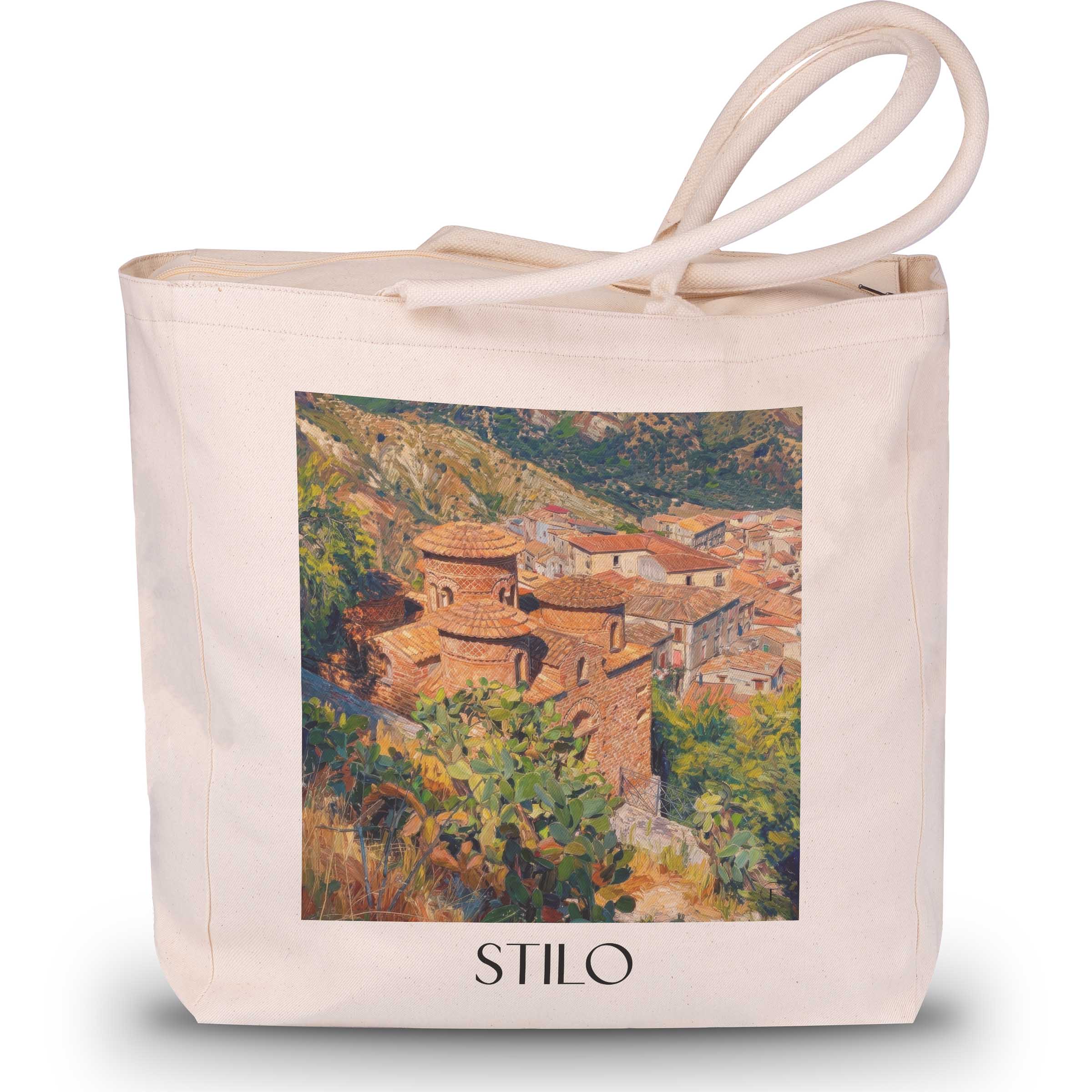 stilo--kalabrien-italien-einkaufstasche-oil-painting-oelgemaelde