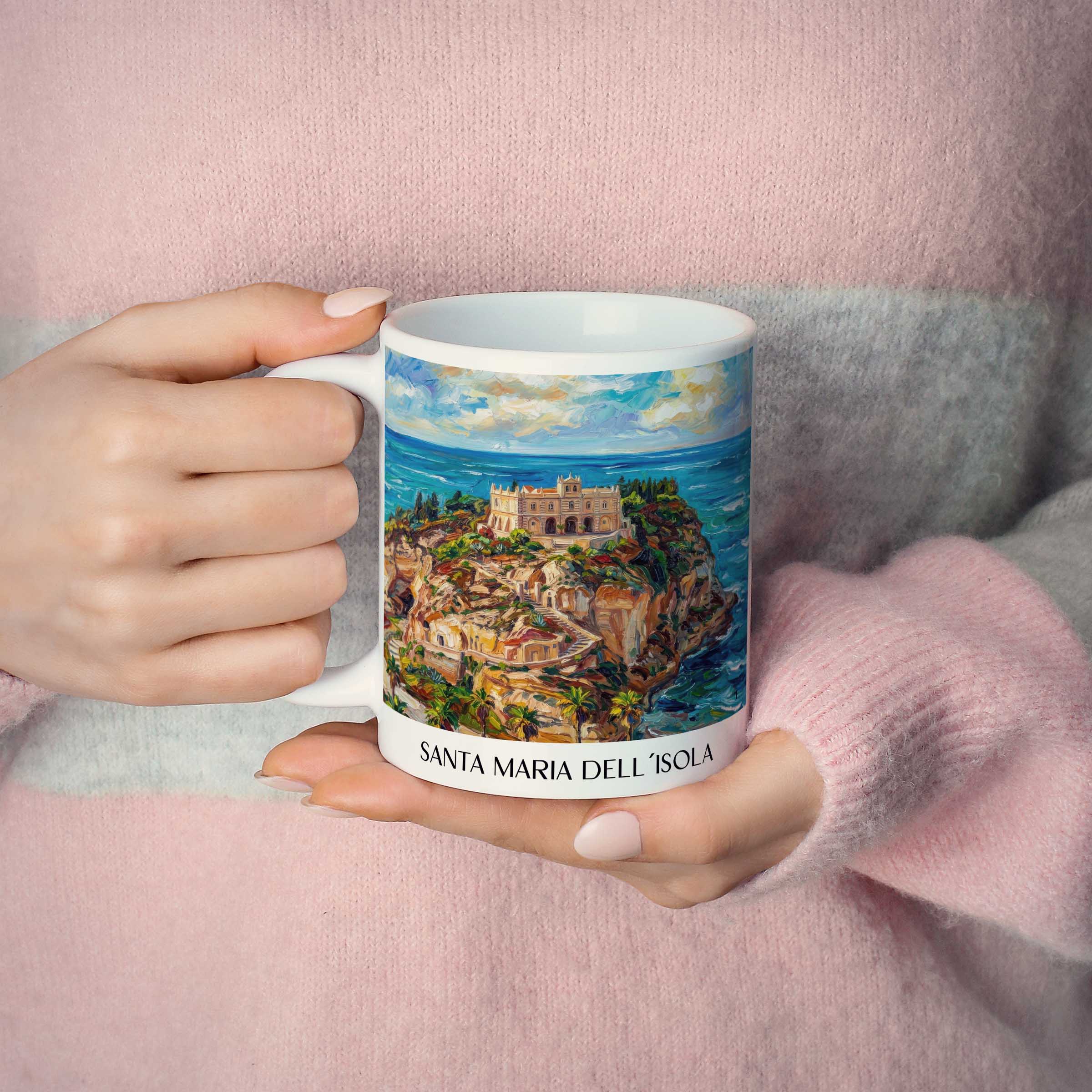 santa-maria-dell´isola-tropea-italien-kaffeebecher-oil-painting-oelgemaelde