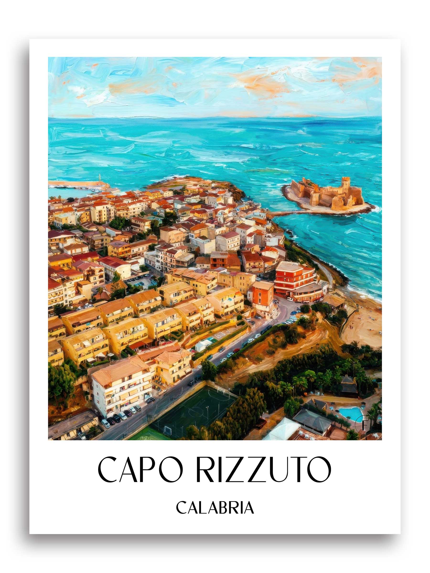 Capo Rizzuto Poster - Kalabrien - Italien Kunstdruck - Ölgemälde von A4 bis A1