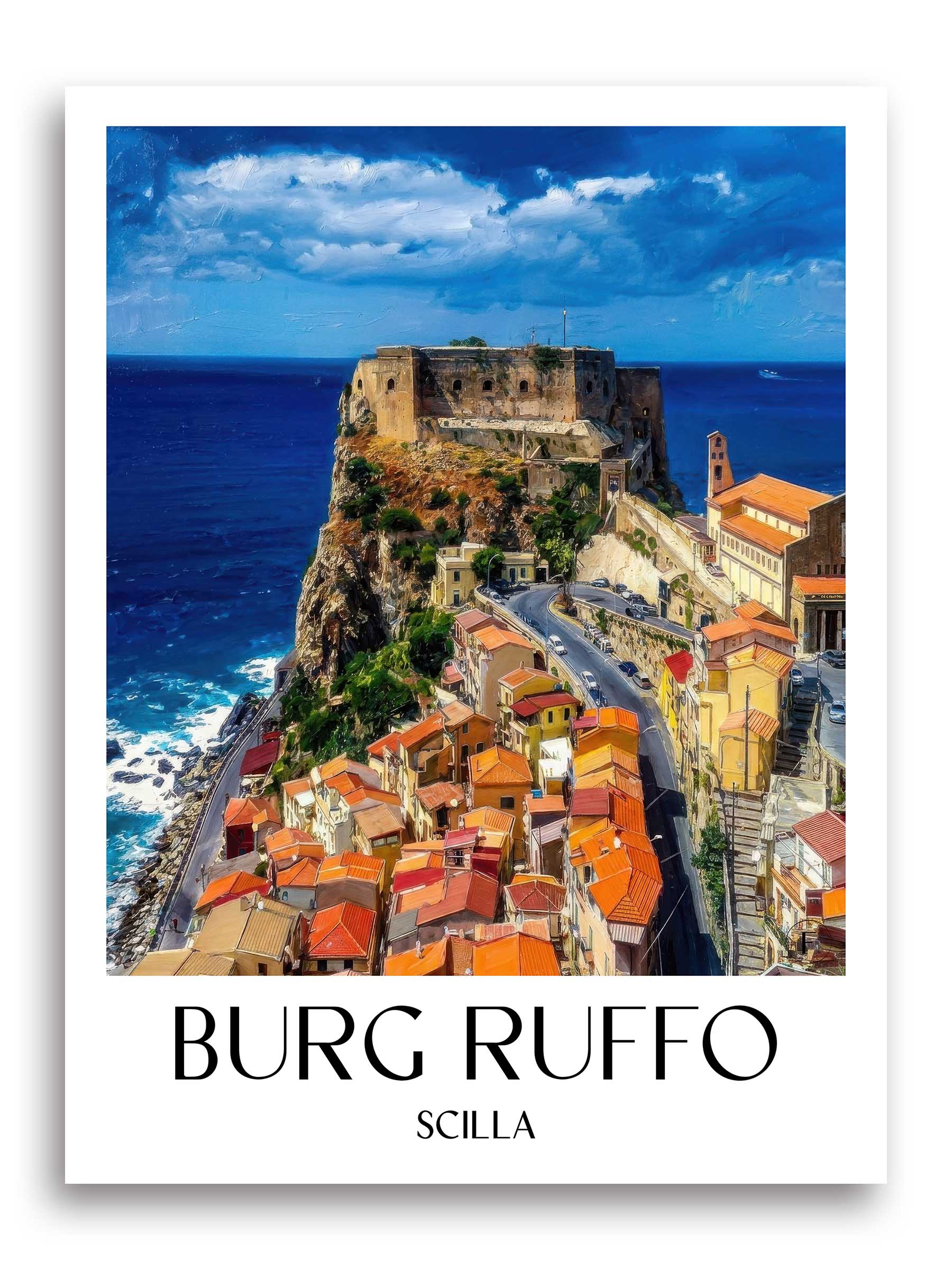 burg-ruffo-scilla-italien-poster-oil-painting-oelgemaelde