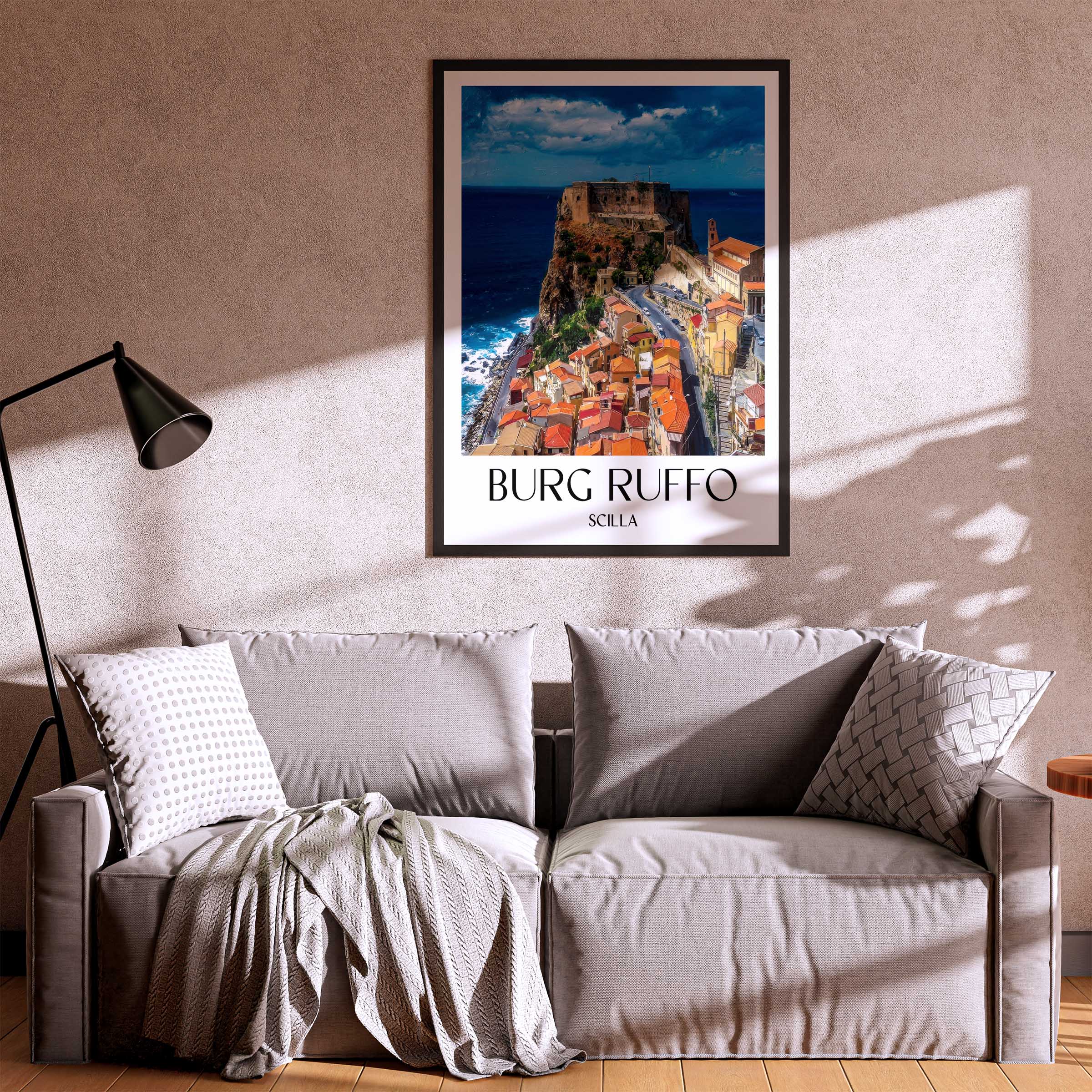 burg-ruffo-scilla-italien-poster-oil-painting-oelgemaelde