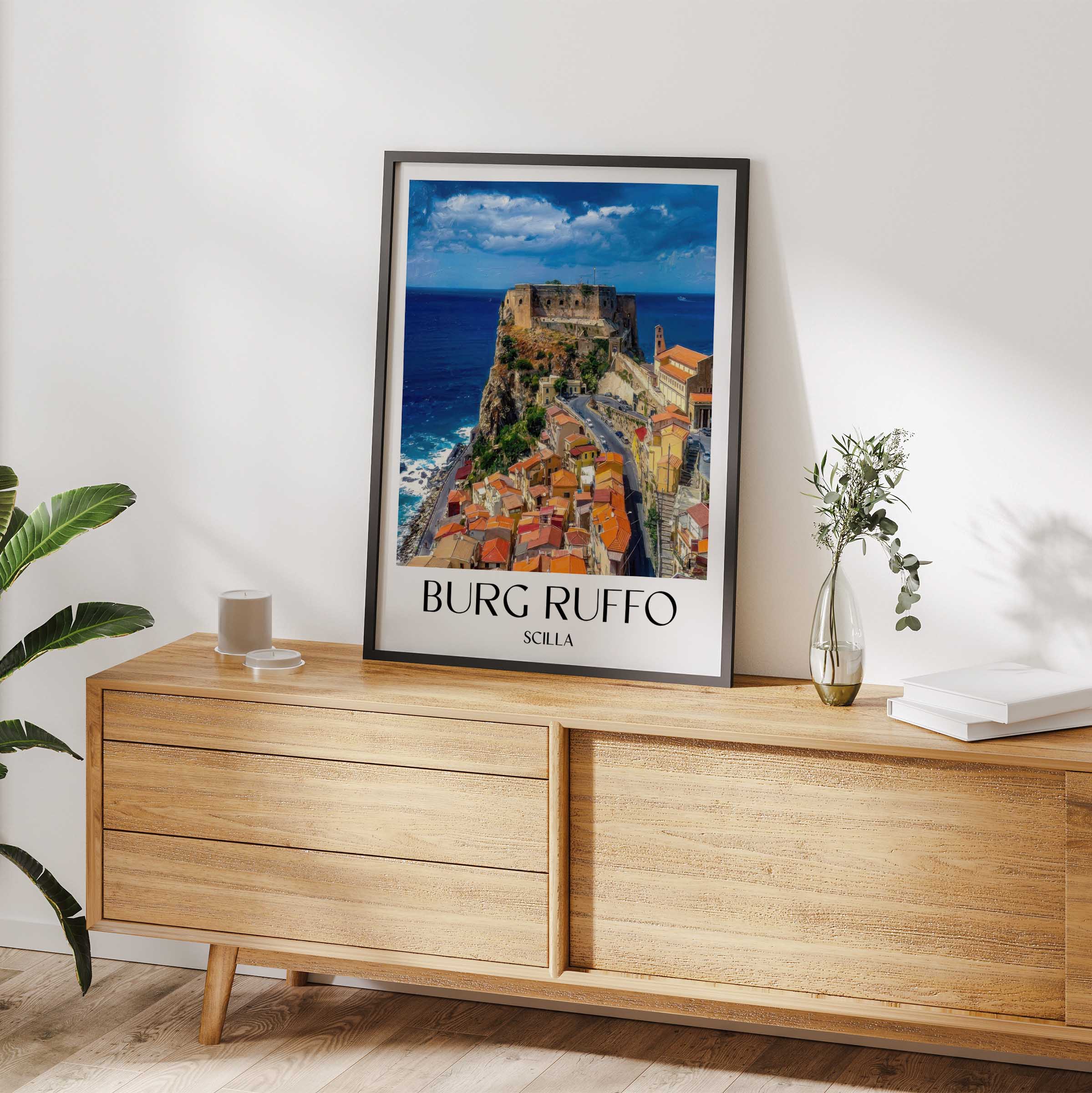 burg-ruffo-scilla-italien-poster-oil-painting-oelgemaelde