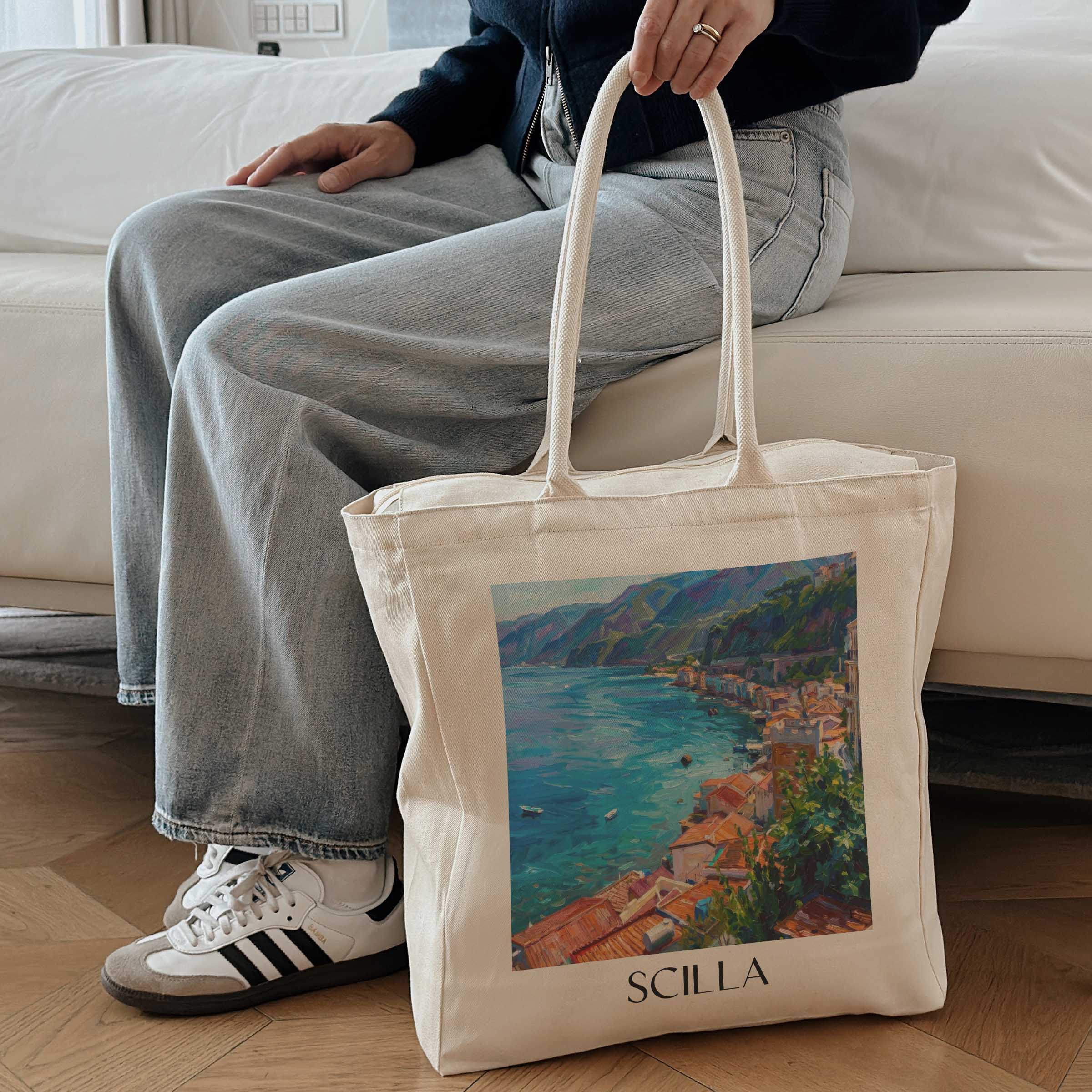 scilla-kalabrien-italien-einkaufstasche-oil-painting-oelgemaelde