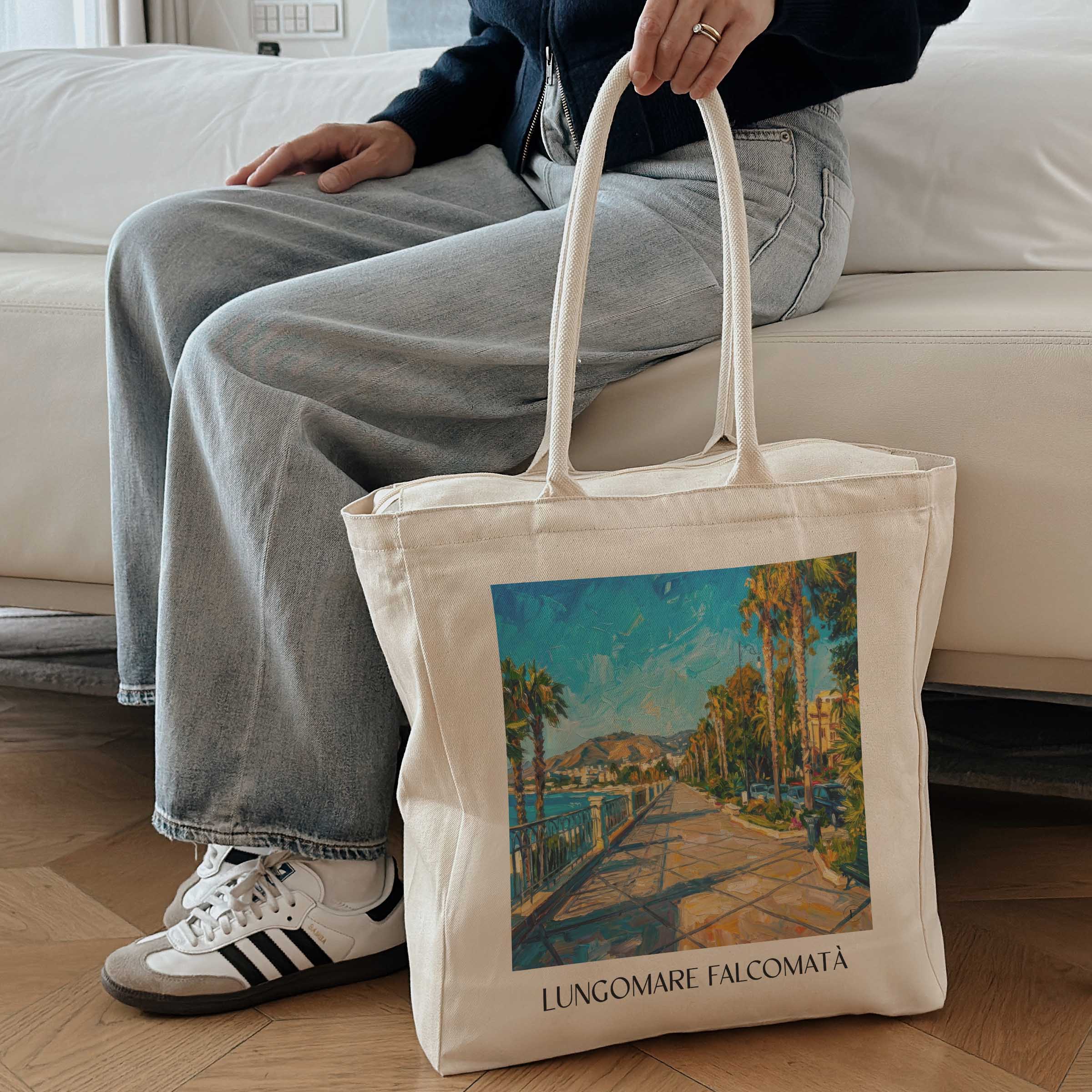lungomare-falcomatà-reggio-calabria-italien-einkaufstasche-oil-painting-oelgemaelde