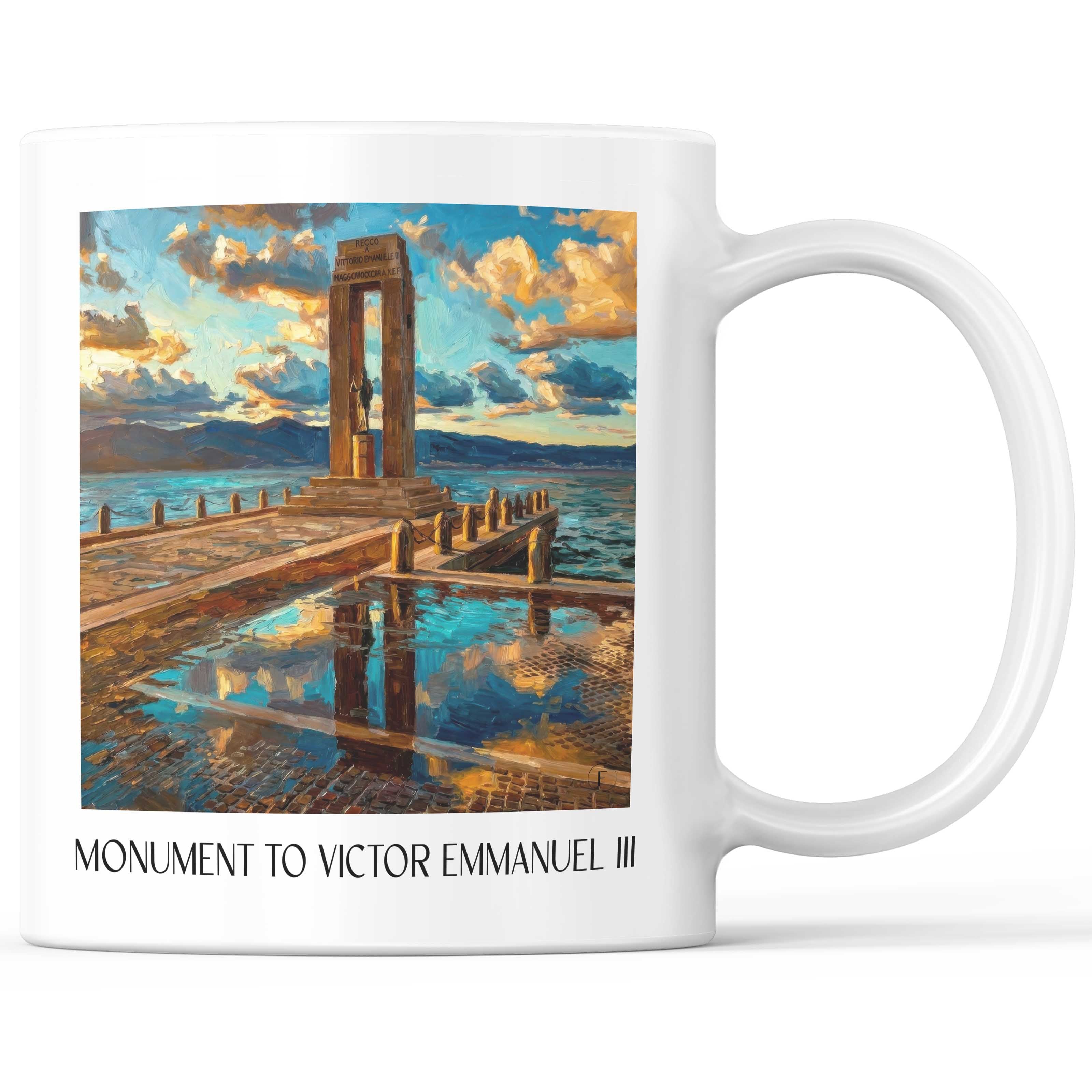 Monumento a Vittorio Emmanuele III Kaffeebecher - Reggio Calabria - Italien Becher - Kaffeetasse im Ölgemälde Stil
