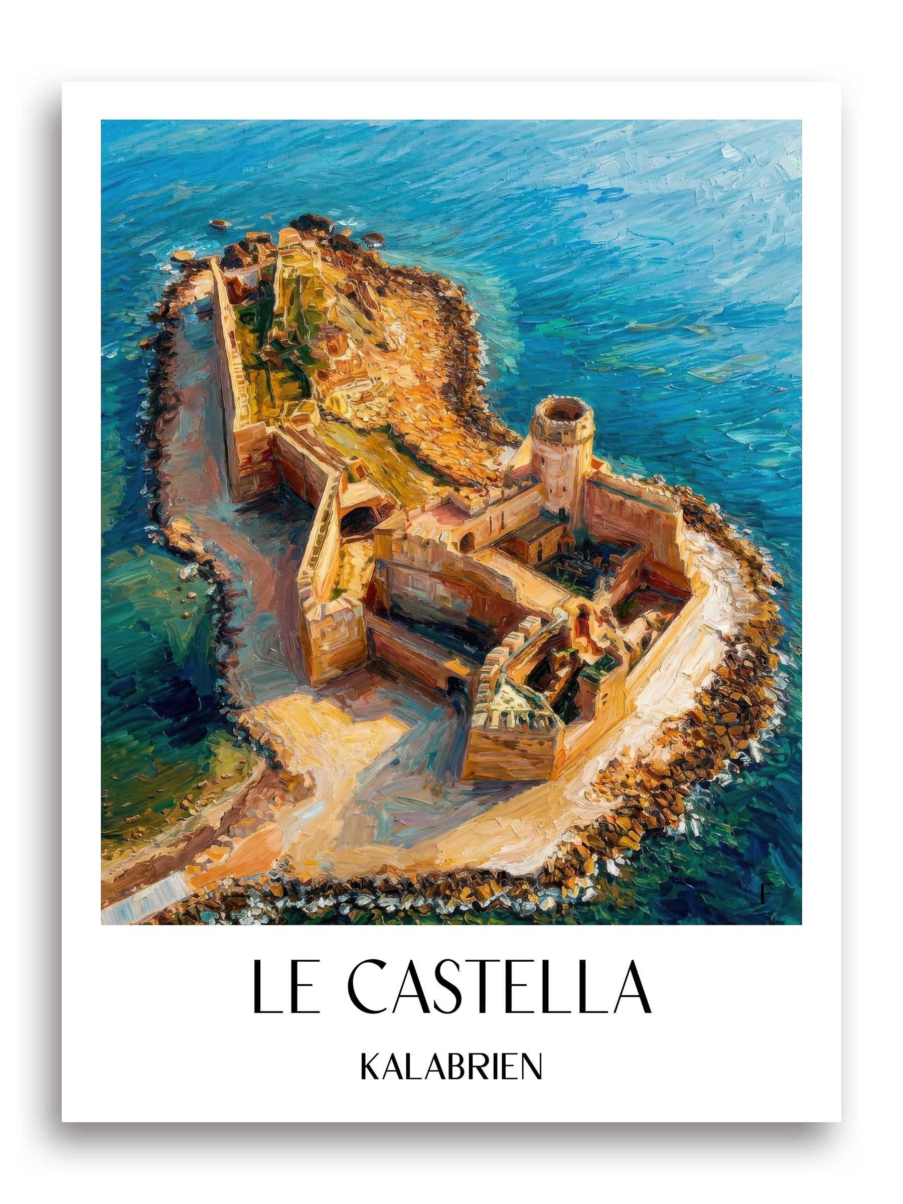 le-castella-kalabrien-italien-poster-oil-painting-oelgemaelde