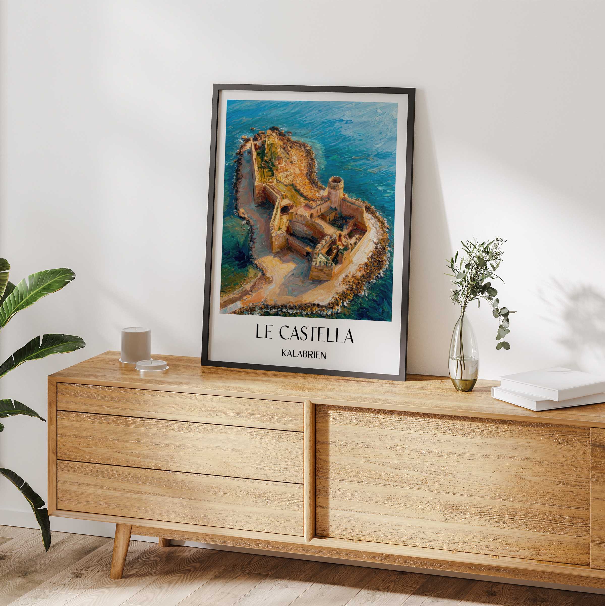 le-castella-kalabrien-italien-poster-oil-painting-oelgemaelde