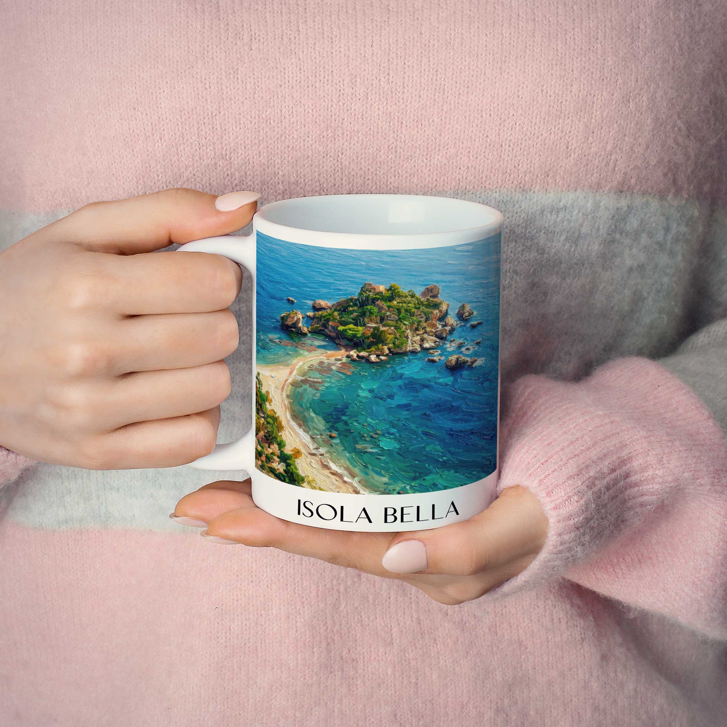 isola-bella-taormina-italien-kaffeebecher-oil-painting-oelgemaelde