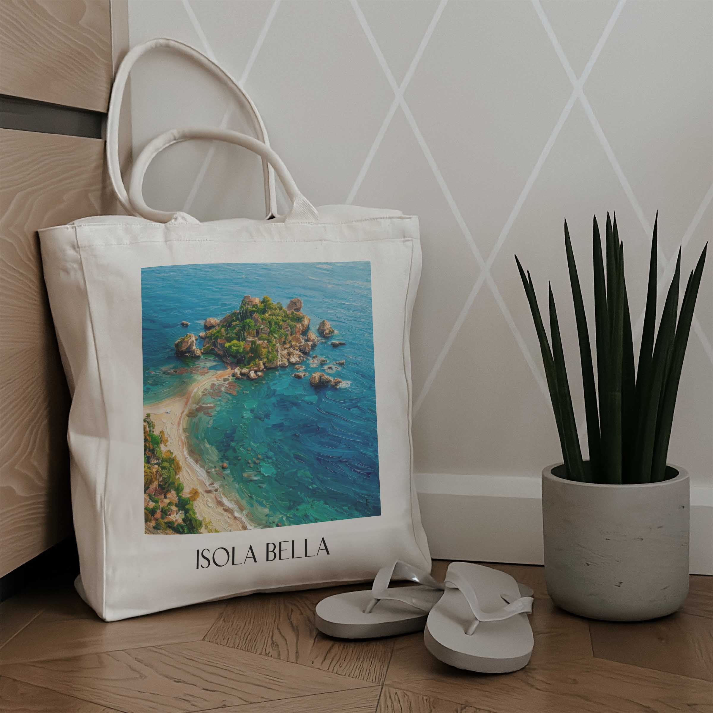 isola-bella-taormina-italien-einkaufstasche-oil-painting-oelgemaelde