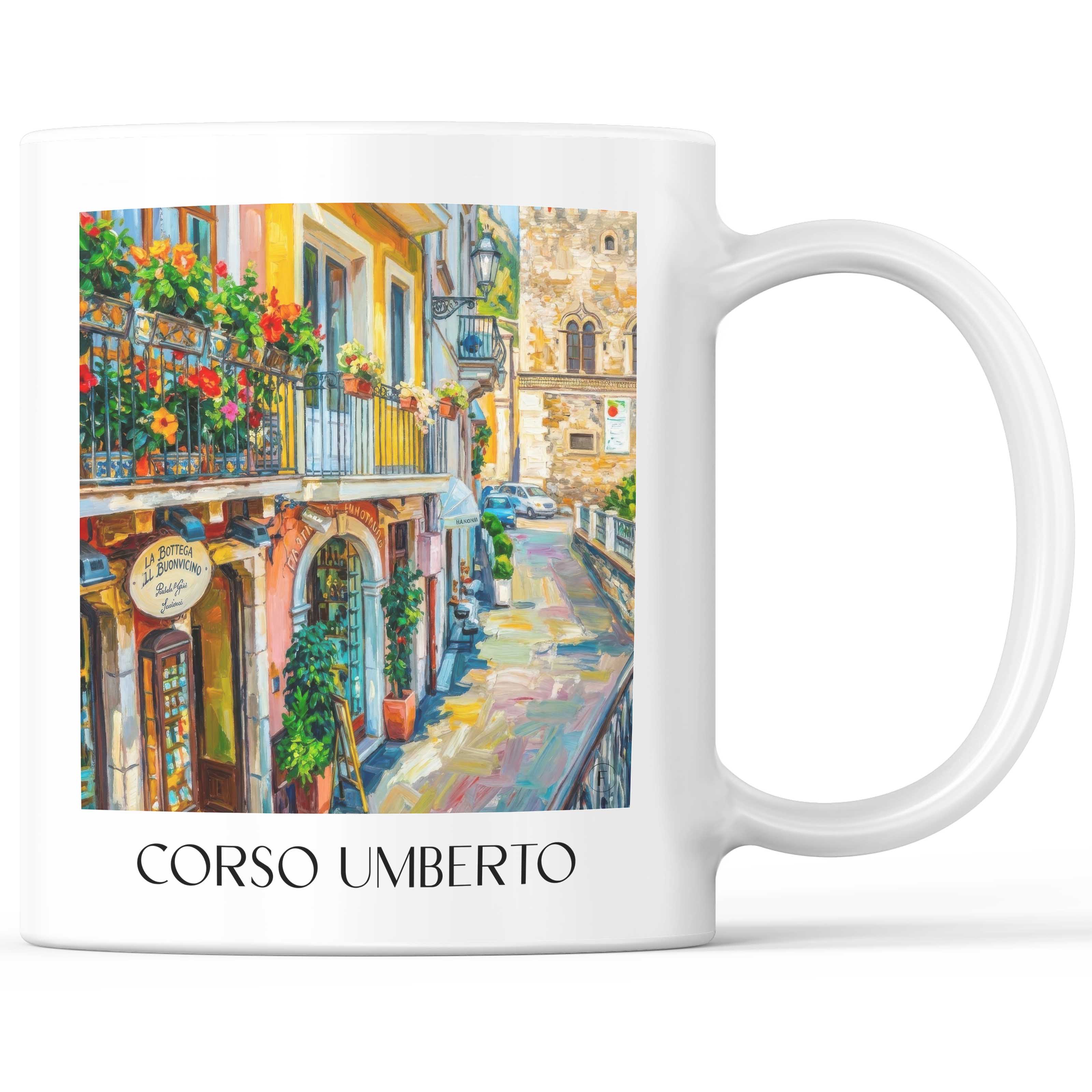 corso-umberto-taormina-italien-kaffeebecher-oil-painting-oelgemaelde