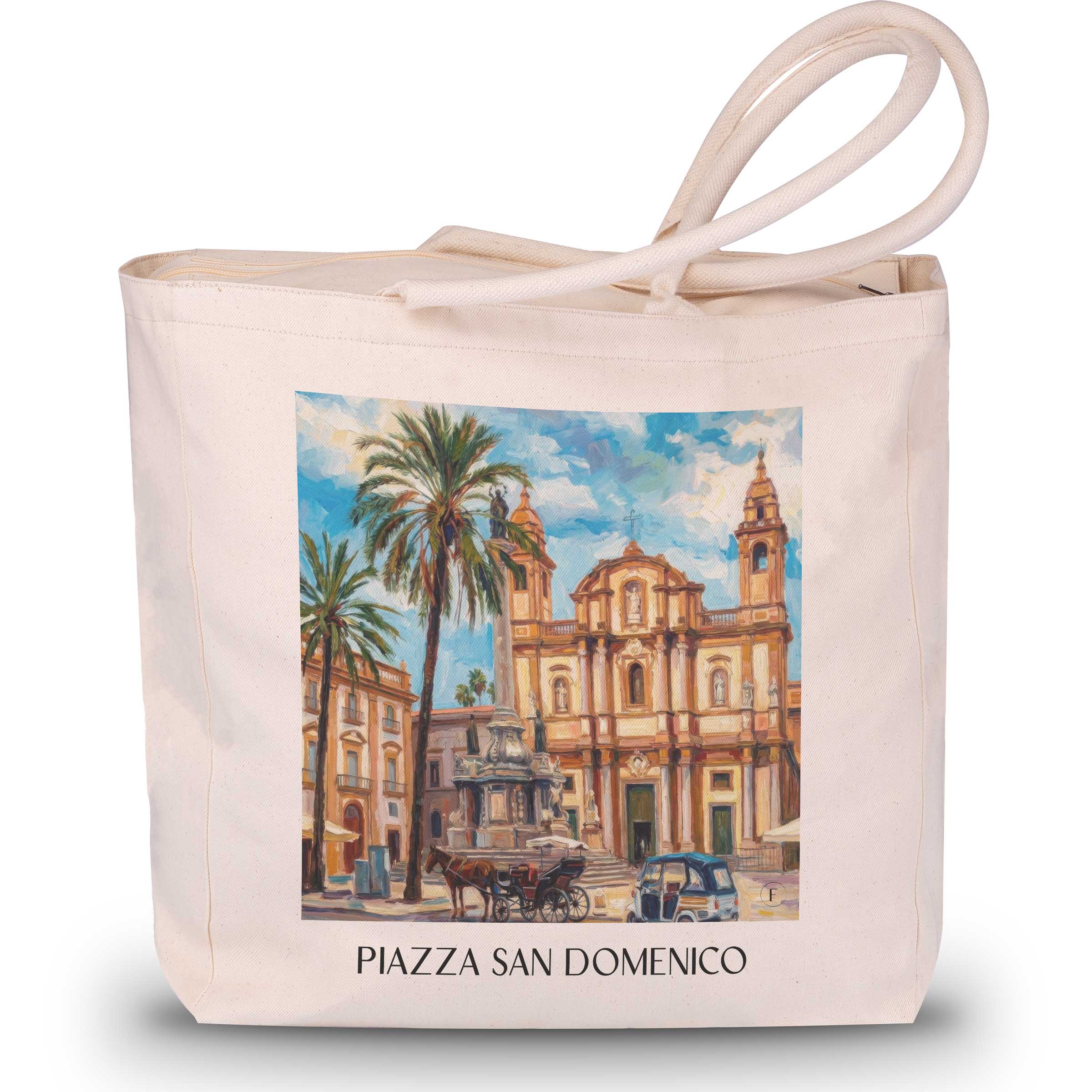 piazza-san-domenico--palermo-italien-einkaufstasche-oil-painting-oelgemaelde