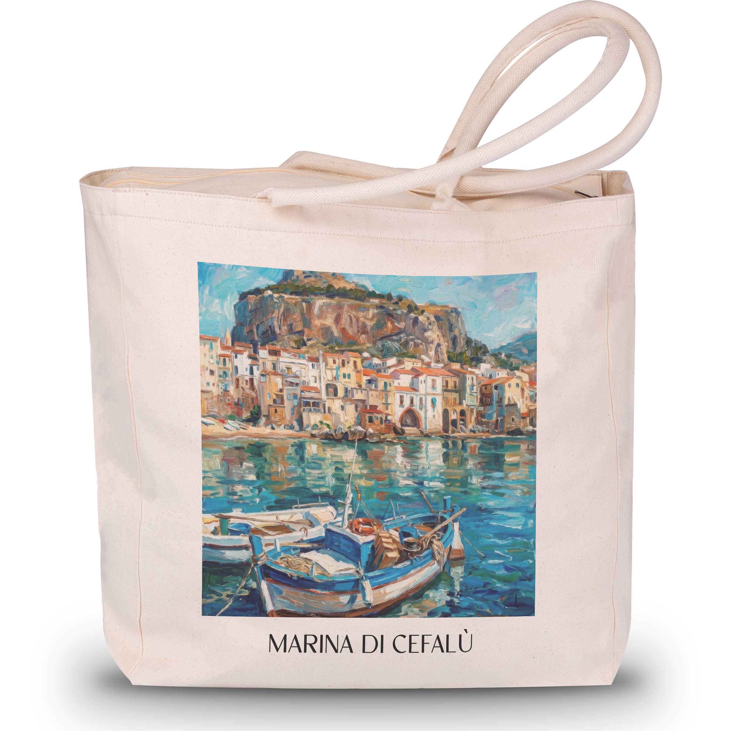 marina-di-cefalù-sizilien-italien-einkaufstasche-oil-painting-oelgemaelde