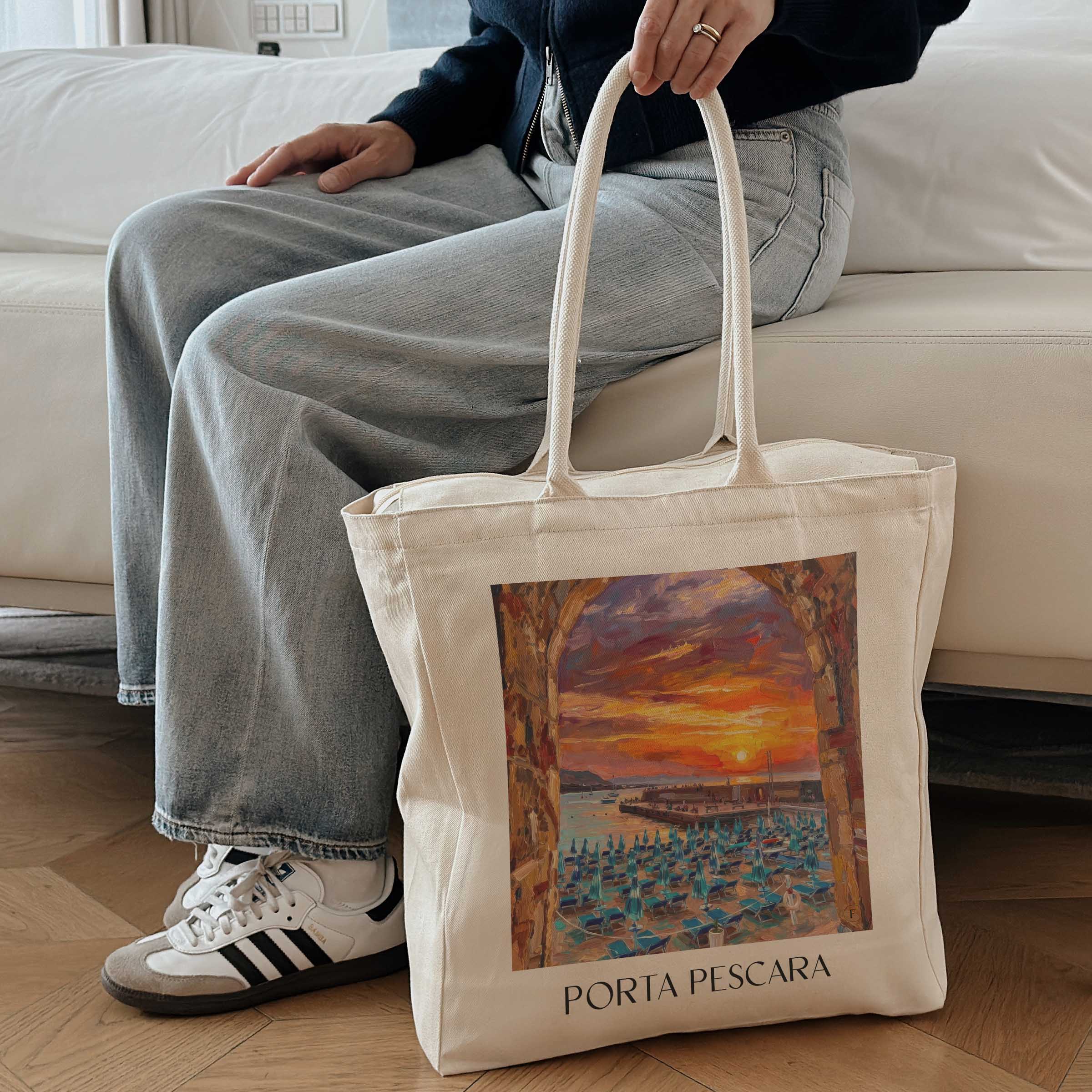 porta-pescara-cefalù-italien-einkaufstasche-oil-painting-oelgemaelde
