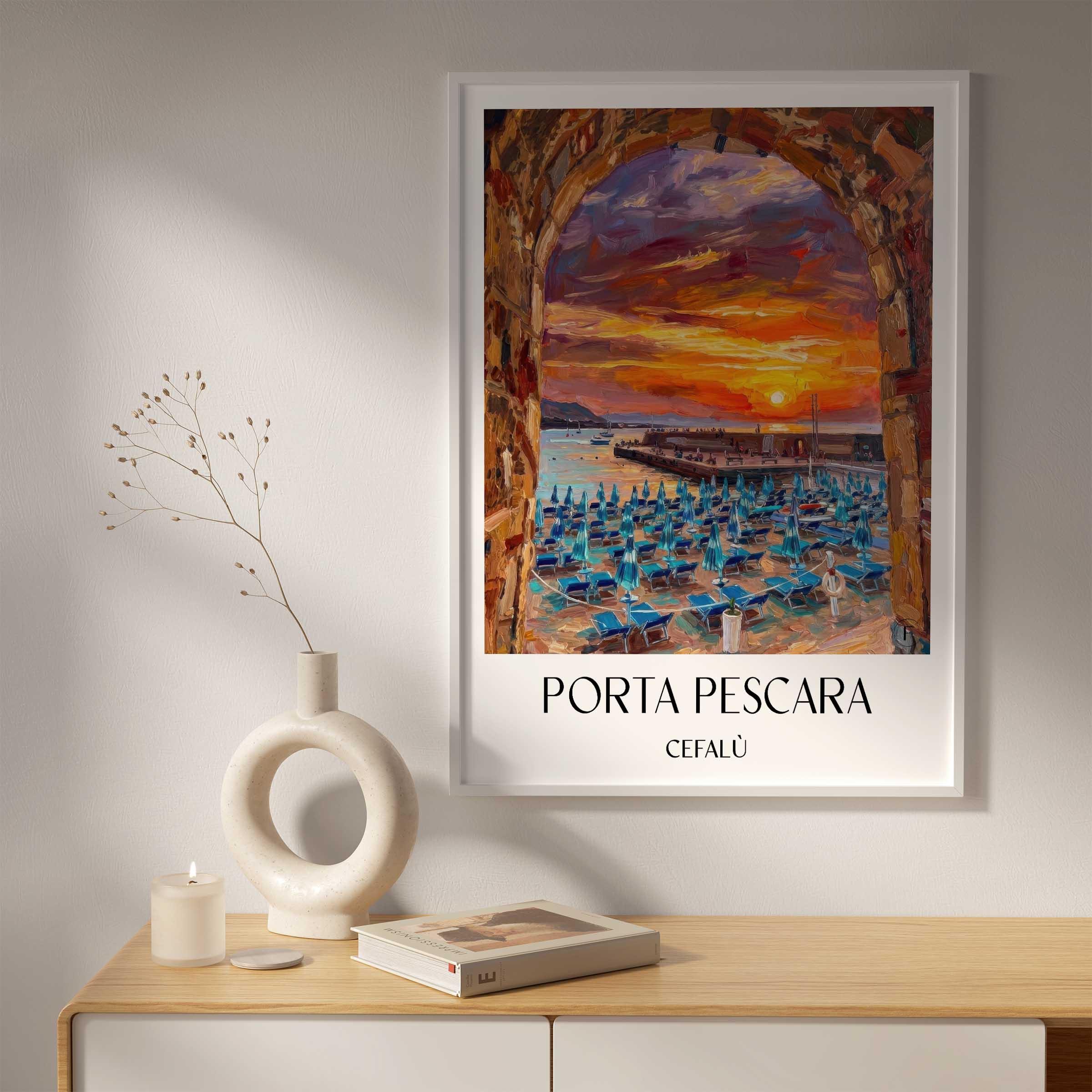 porta-pescara-cefalù-italien-poster-oil-painting-oelgemaelde