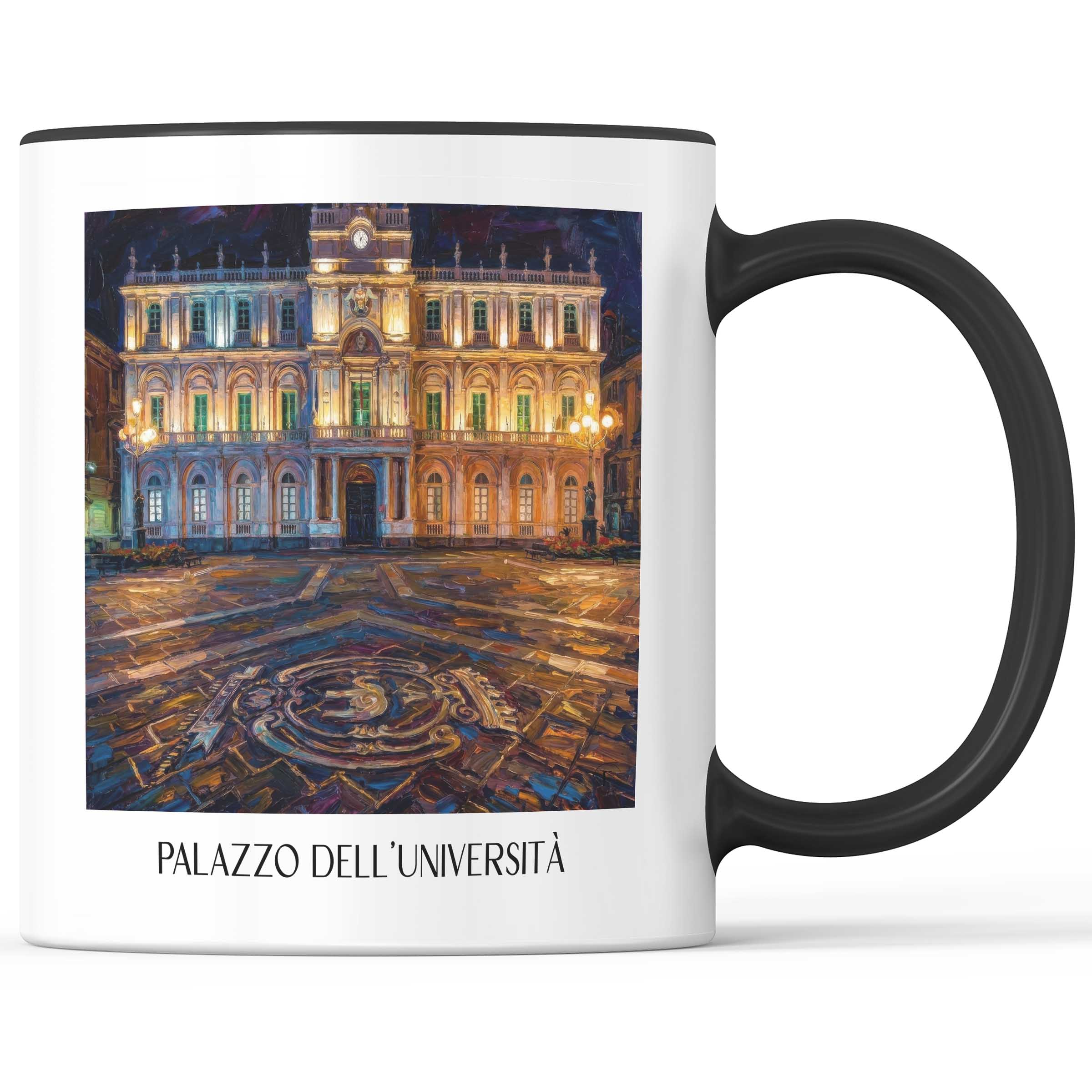 Palazzo dell´Università Kaffeebecher - Catania - Italien Becher - Kaffeetasse im Ölgemälde Stil