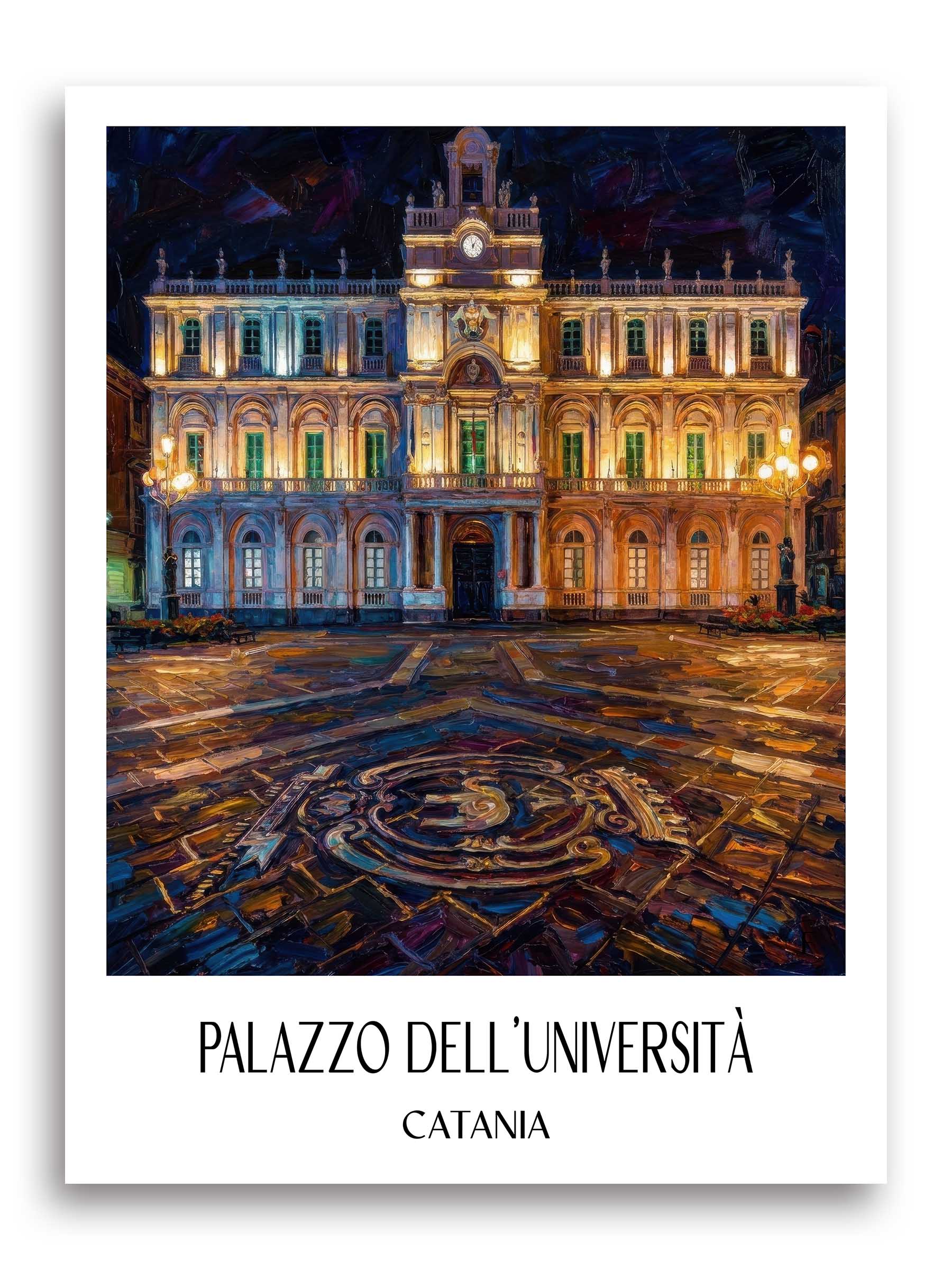 Palazzo dell´Università Poster - Catania - Italien Kunstdruck - Ölgemälde von A4 bis A1