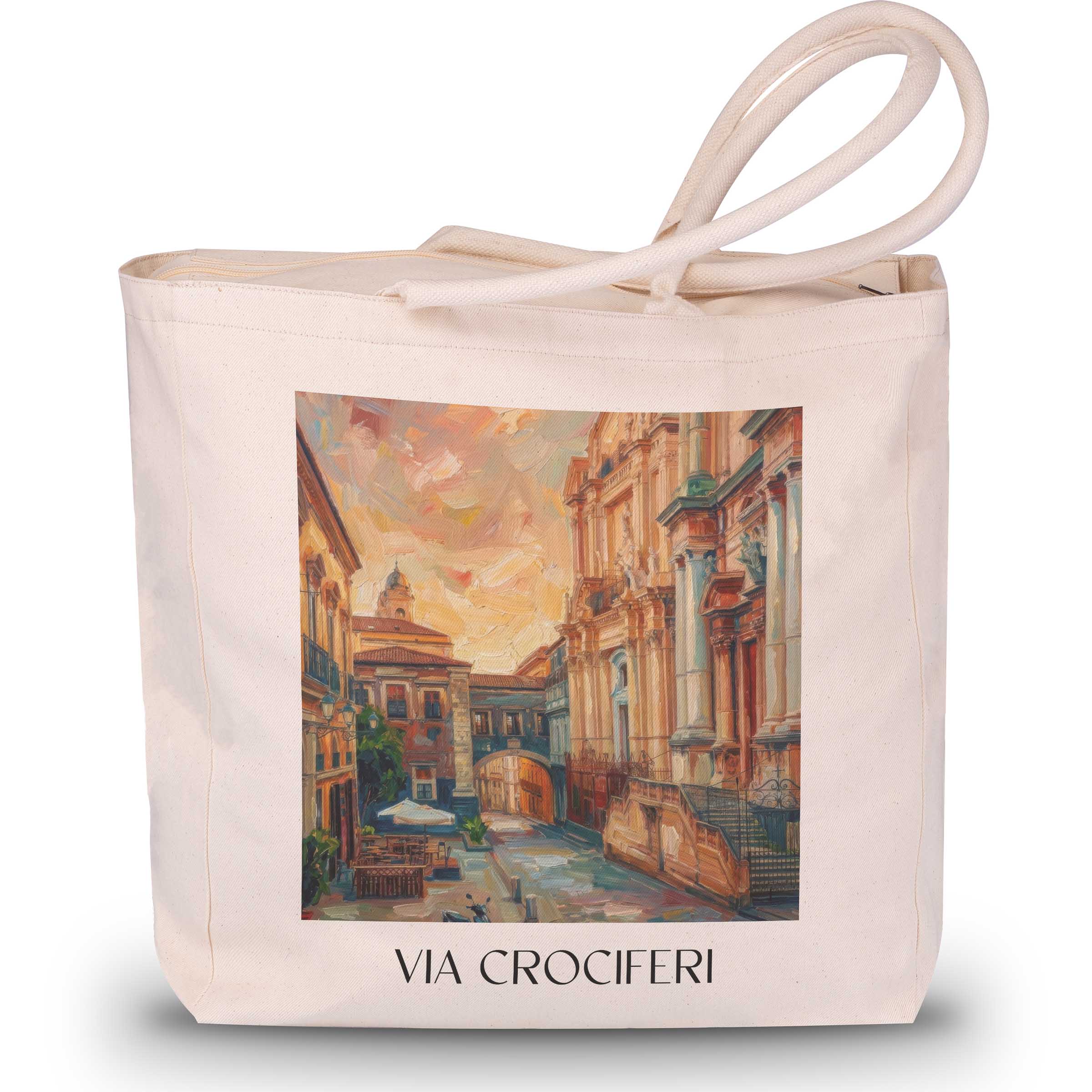 via-crociferi-catania-italien-einkaufstasche-oil-painting-oelgemaelde